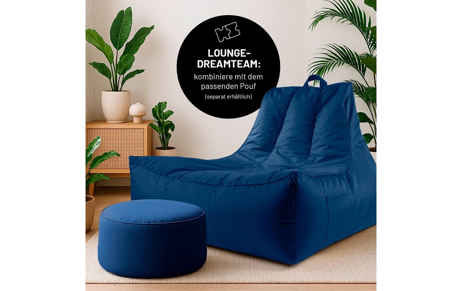 Lumaland Pouf »Lounge mit Flaschenhalter 380 l«
