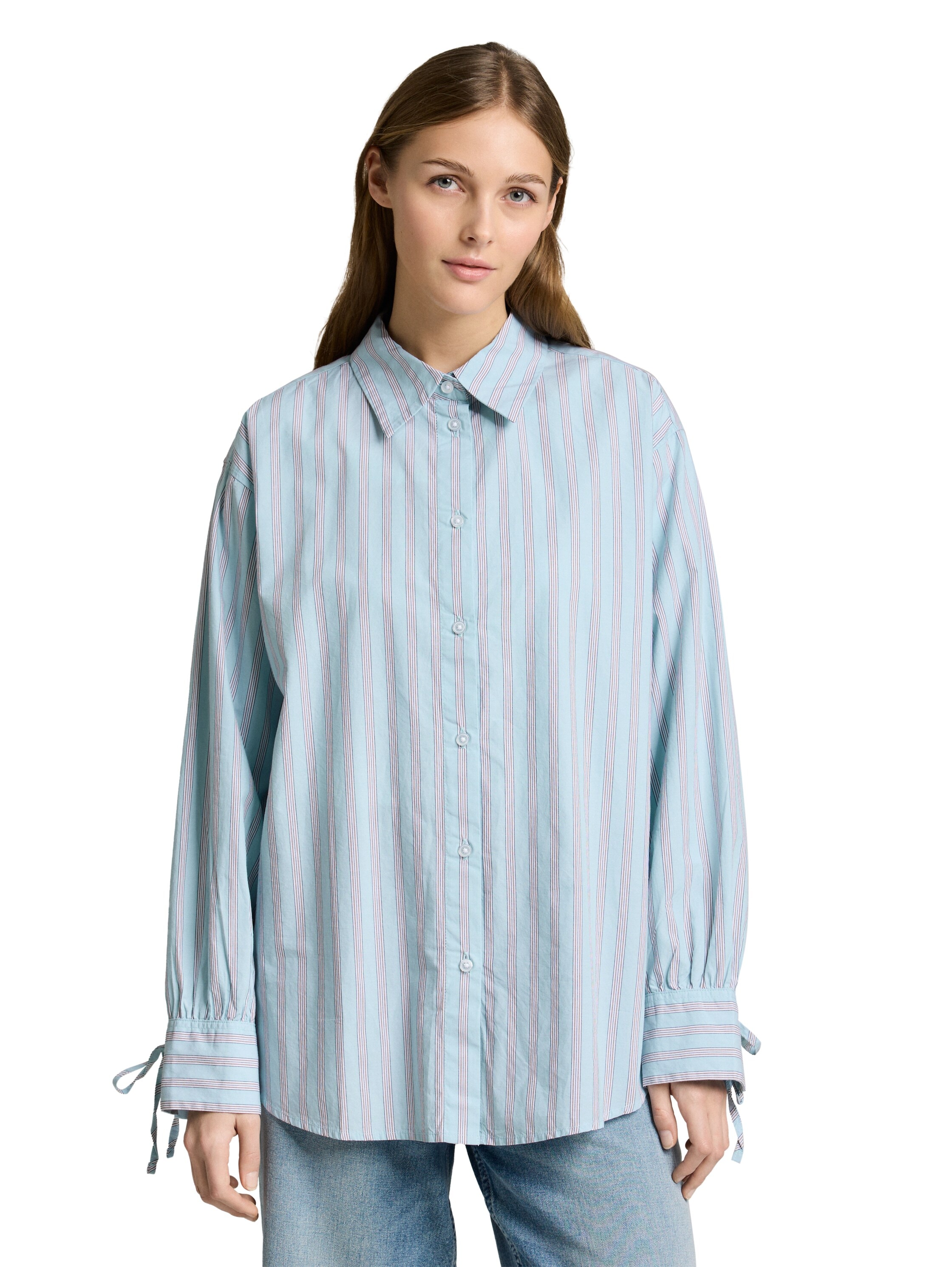 Image of TOM TAILOR Denim Klassische Bluse mit Streifen Muster