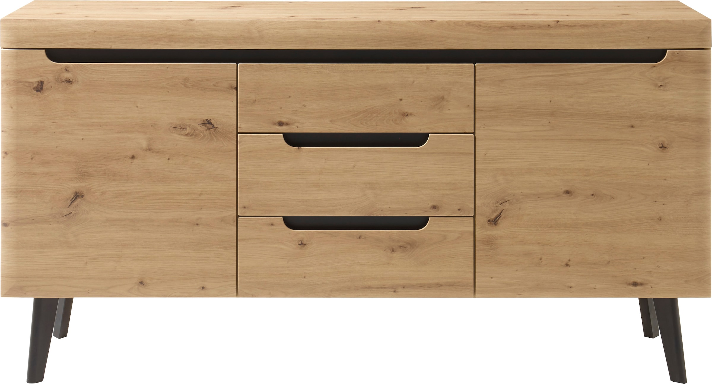 INOSIGN Sideboard »Sideboard Torge, Anrichte im skandinavischen Design, Kommode«, (1 St.), abgeschrägte Füsse; in zwei Farben und Grössen erhältlich