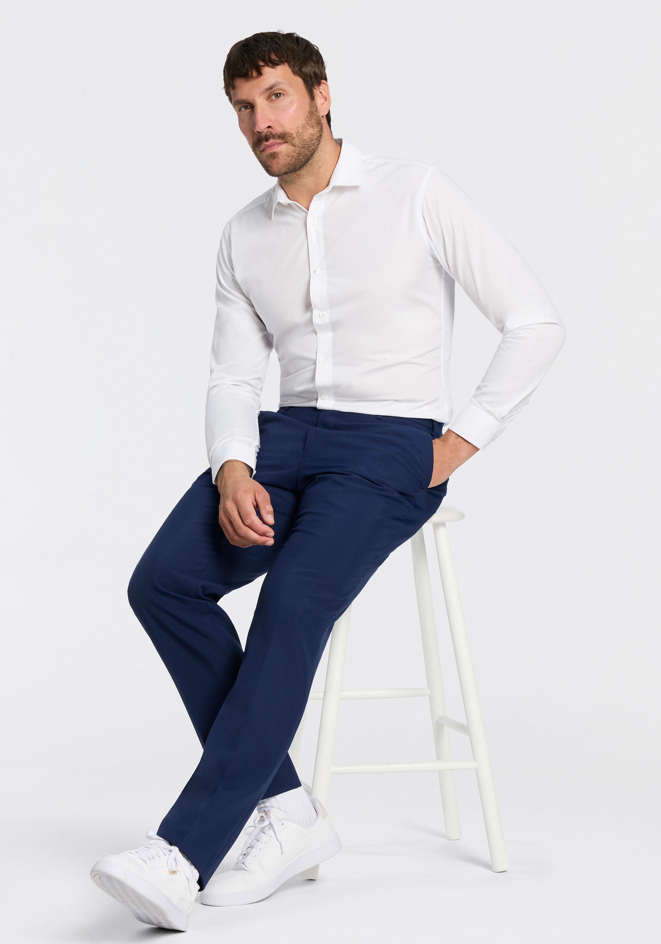 Man's World Anzughose »Baukastenhose«  gerade Beinform, im Regular Fit, bügelfreies Obermaterial