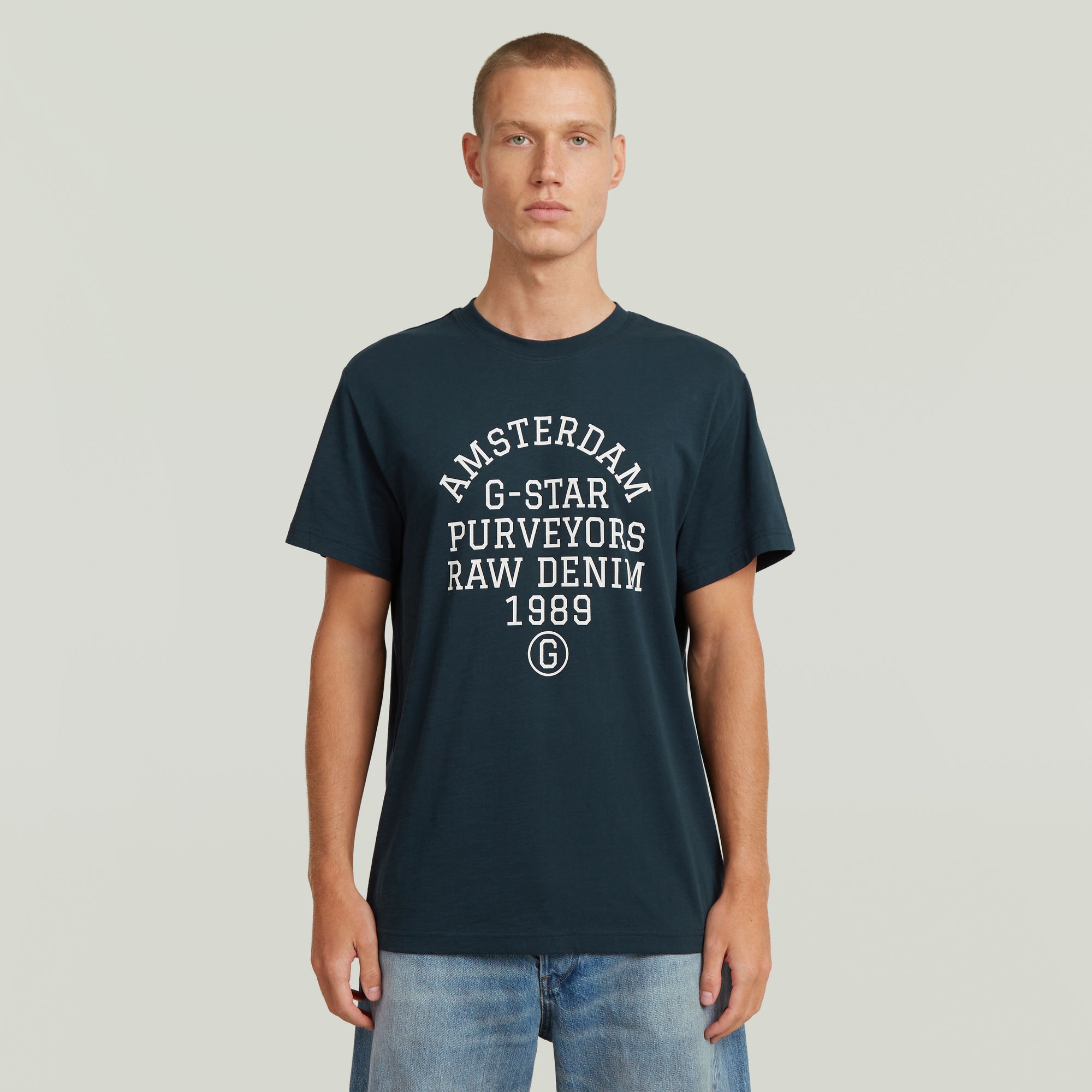 Image of G-STAR T-Shirt "Purveyors" mit Rundhals, Frontprint
