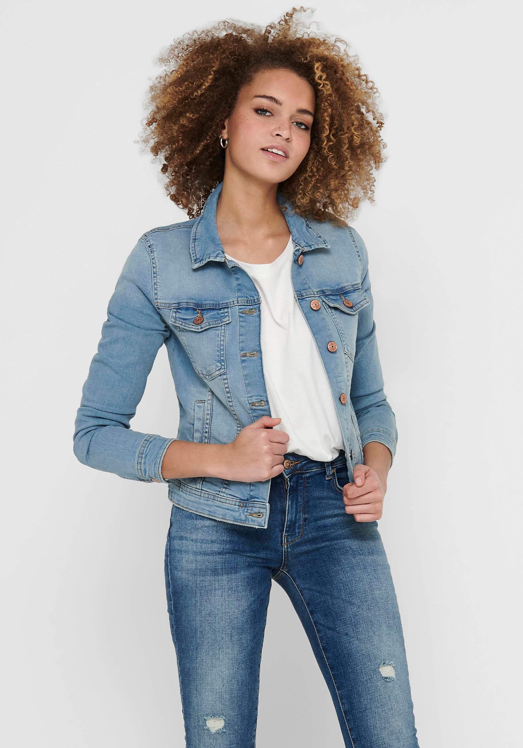 Image of ONLY Jeansjacke "ONLTIA DNM JACKET LB BEX179 NOOS" in modischer Waschung