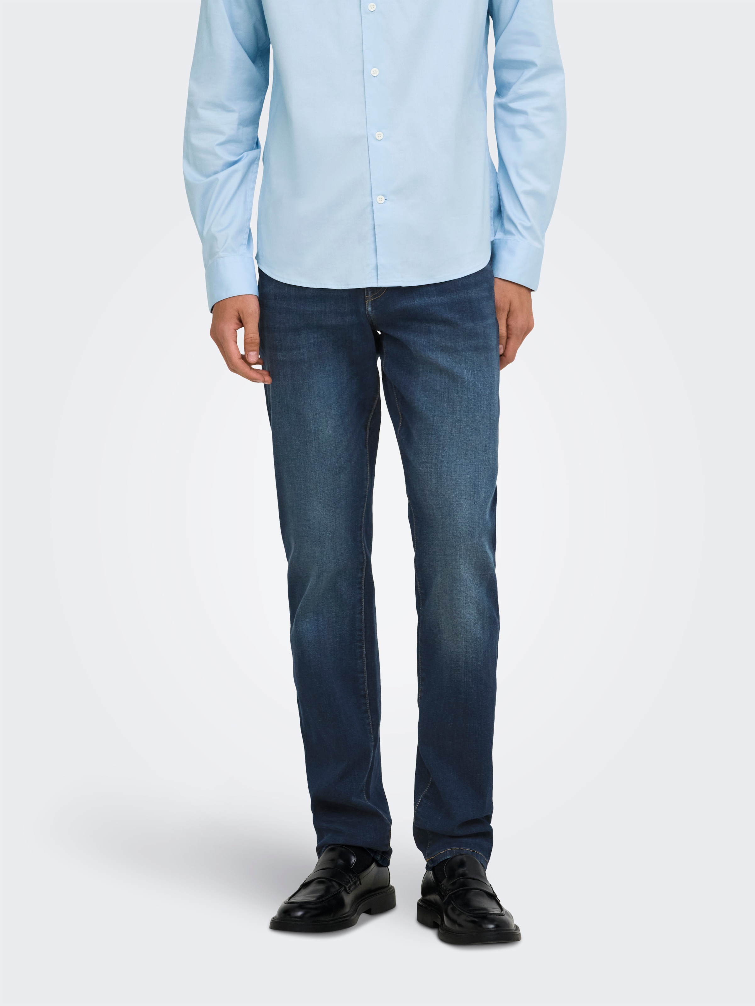 Image of ONLY & SONS Straight-Jeans "ONSWEFT REG. MBD 5094 TAI DNM NOOS" Baumwollmischung, straight fit
