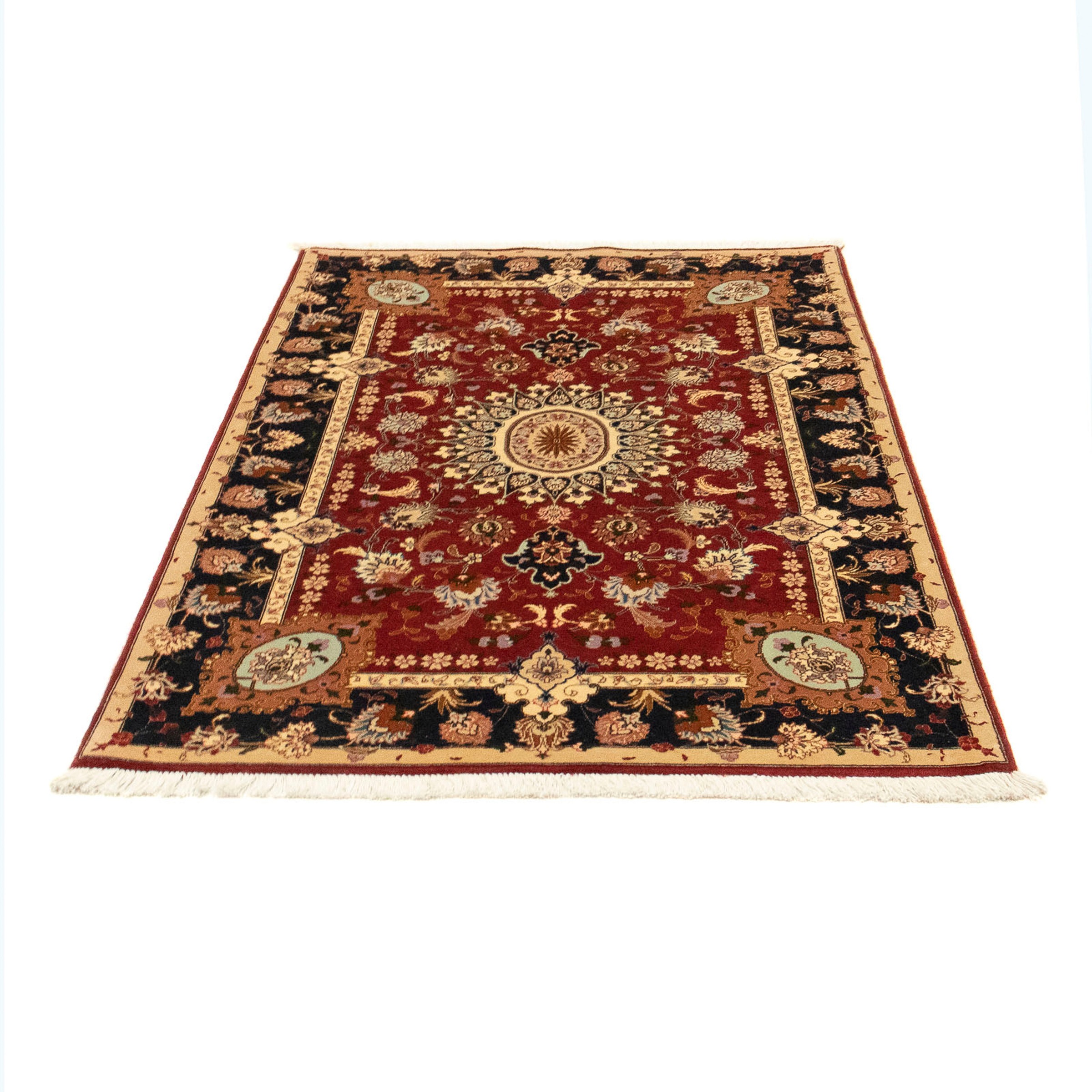 Image of morgenland Orientteppich »Perser - Täbriz - Royal - 150 x 101 cm - dunkelrot«, rechteckig, 7 mm Höhe, Wohnzimmer, Handgeknüpft, Einzelstück mit Zertifikat bei Ackermann Versand Schweiz