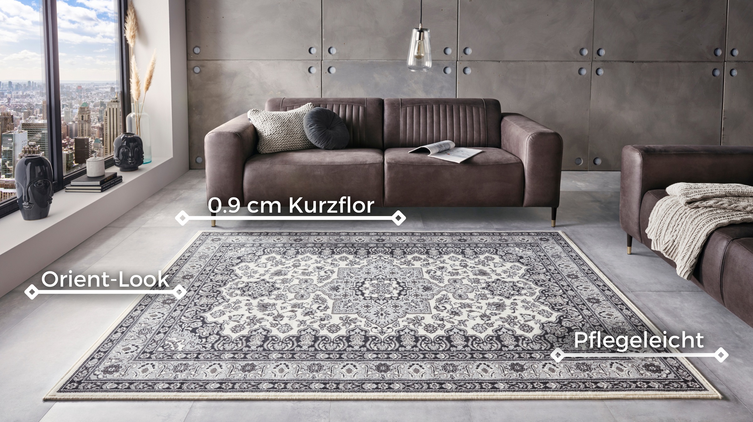 HANSE Home Teppich »Parun Täbriz«, rechteckig, 9 mm Höhe, Kurzflor, Orient, Läufer, Vintage, Esszimmer, Wohnzimmer, Flur