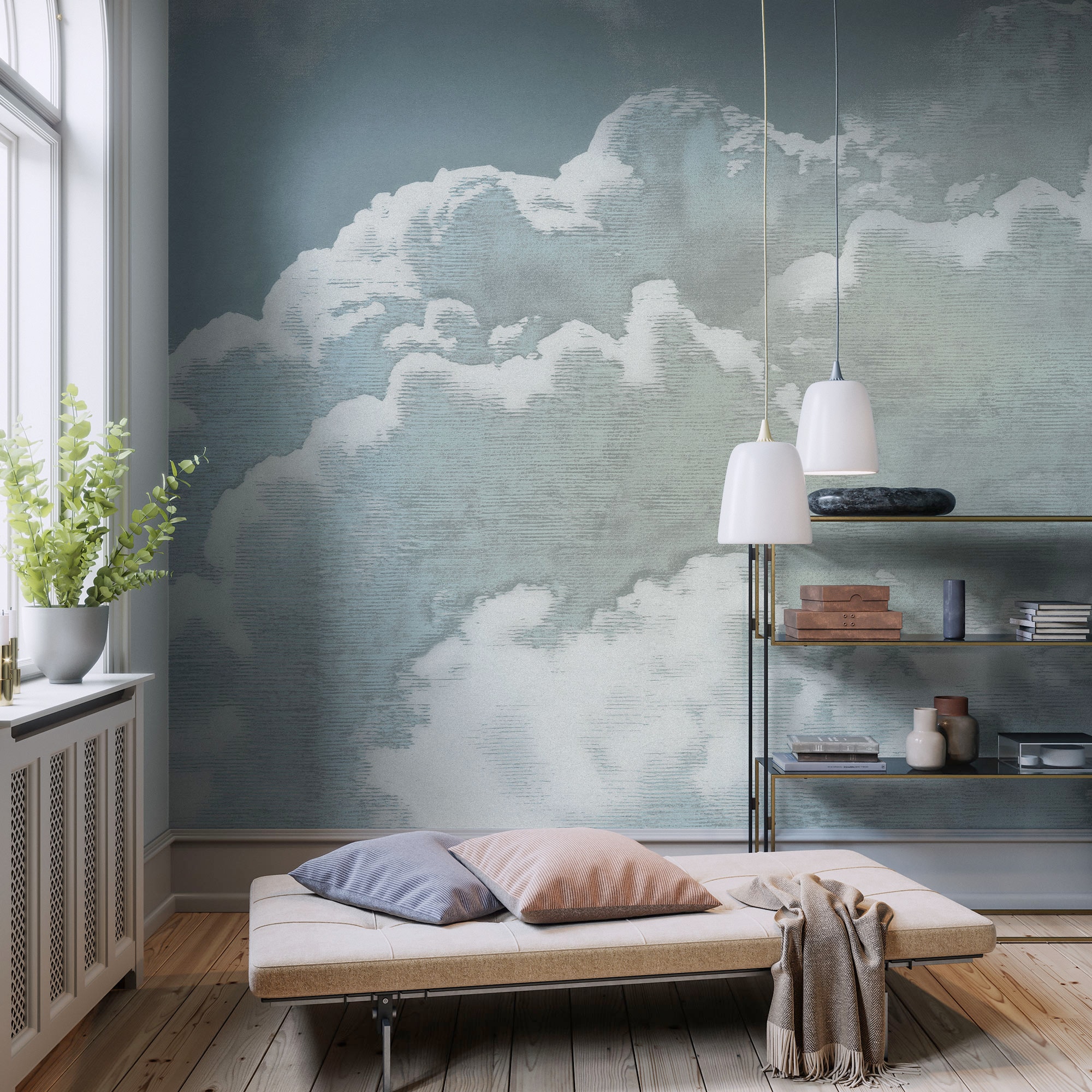Image of Komar Fototapete "Komar Vlies Fototapete - Vintage Clouds - Grösse 250 x 250 cm" bedruckt glatt