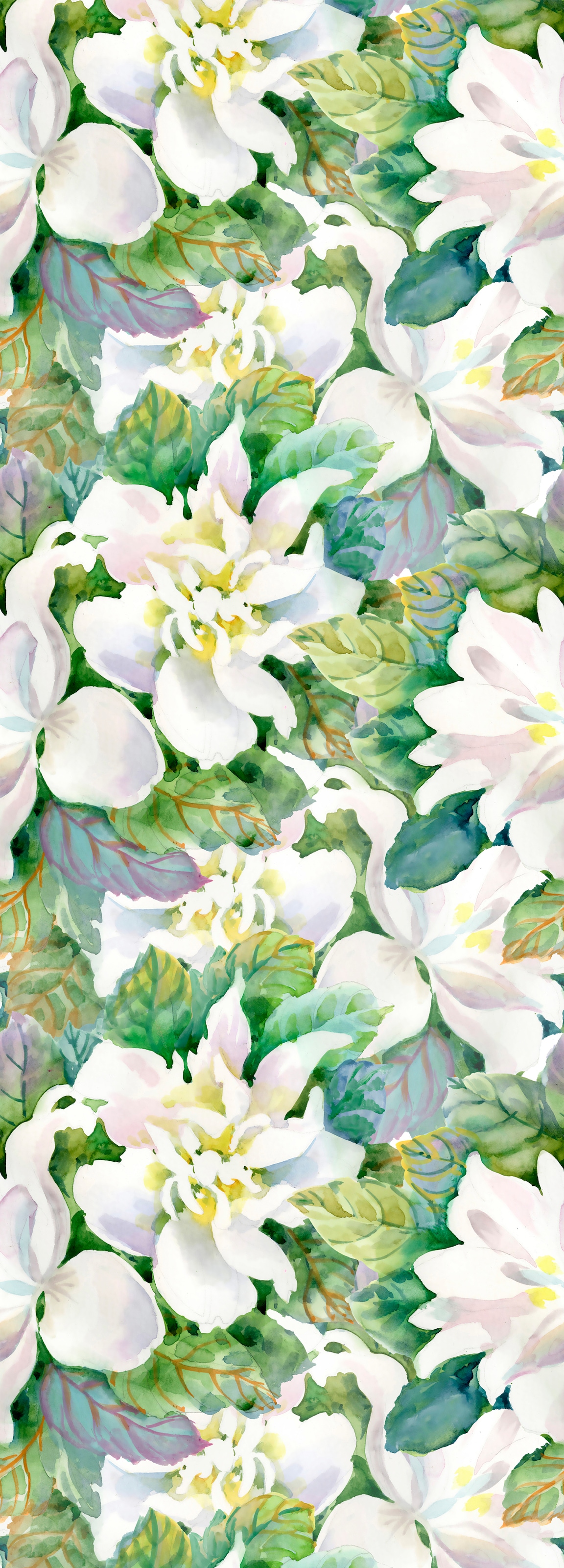 Image of queence Vinyltapete "Liana" Motiv bedruckt botanisch floral gemustert natürlich glatt 90x250cm, selbstklebend, kinderleichte Anbringung, Sticker