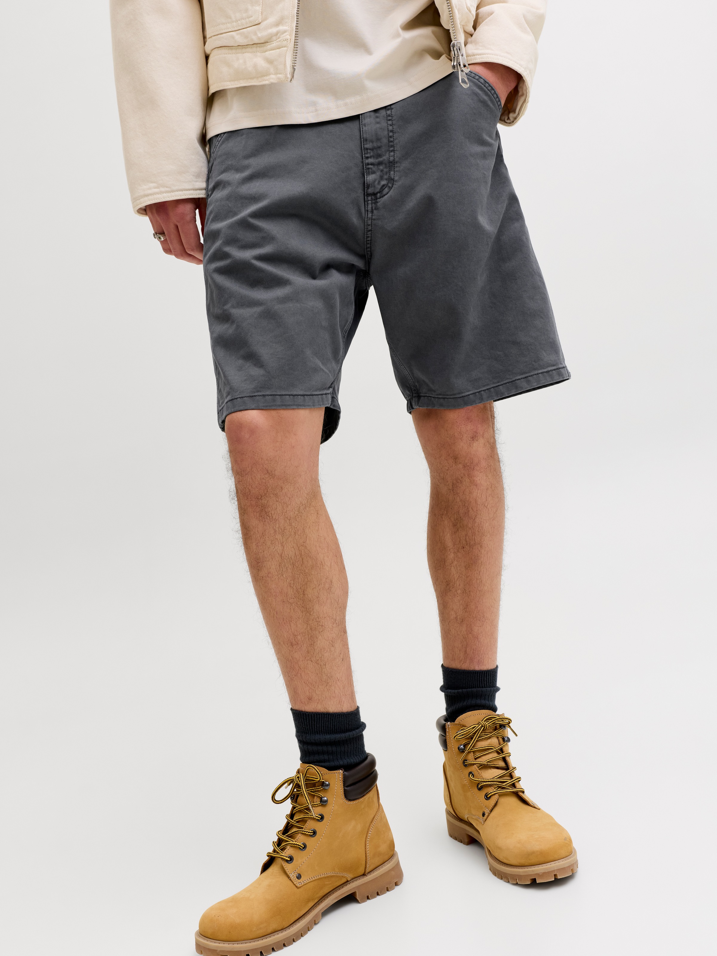 Image of Jack & Jones Chinoshorts "JPSTTONY RAYE WORKER SHORT MID SN" Baumwolle, 5-Pocket Style
