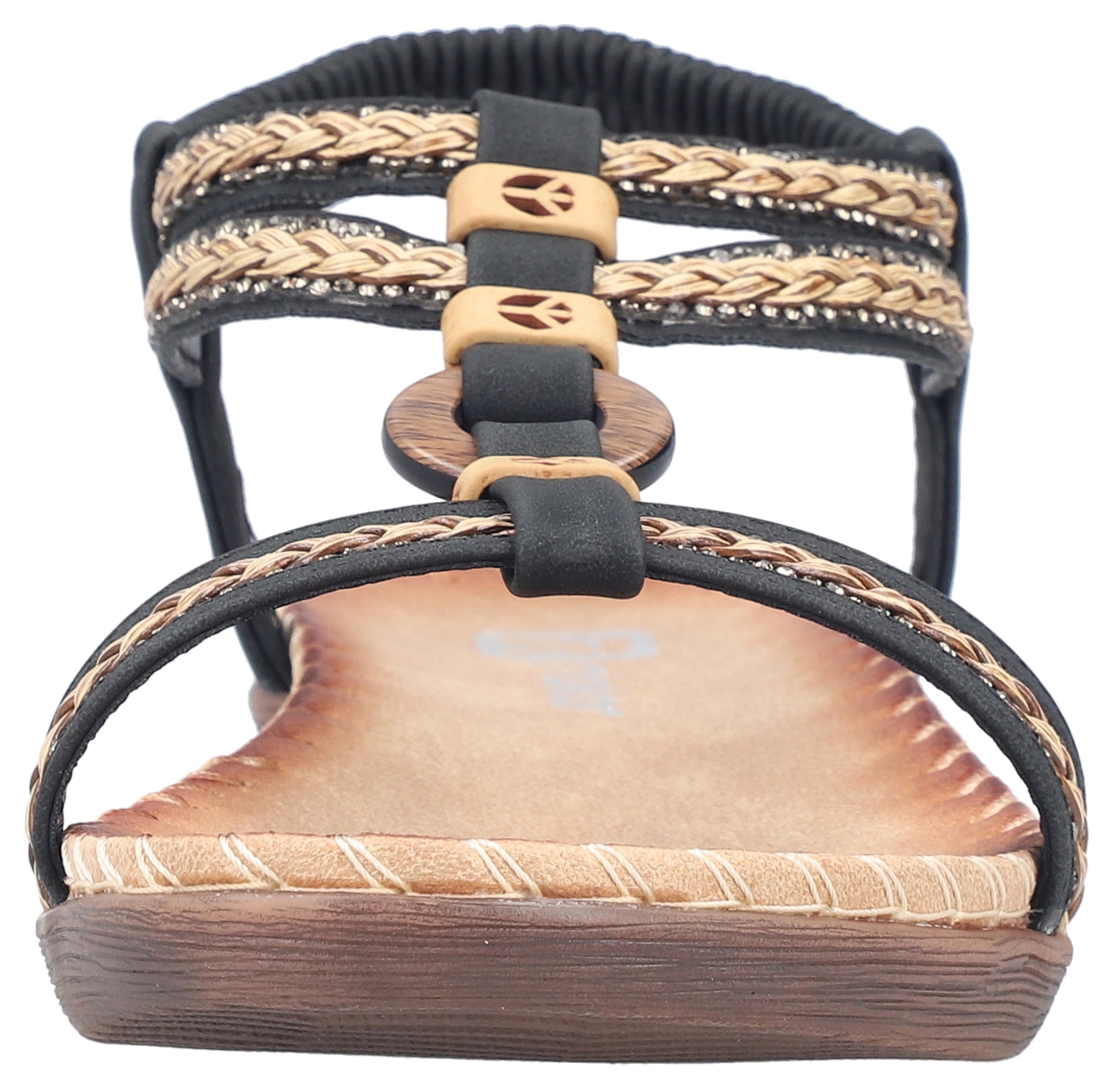 Rieker Sandale  chaussure d’été, chaussure de vacances, sandale à enfiler avec élastique