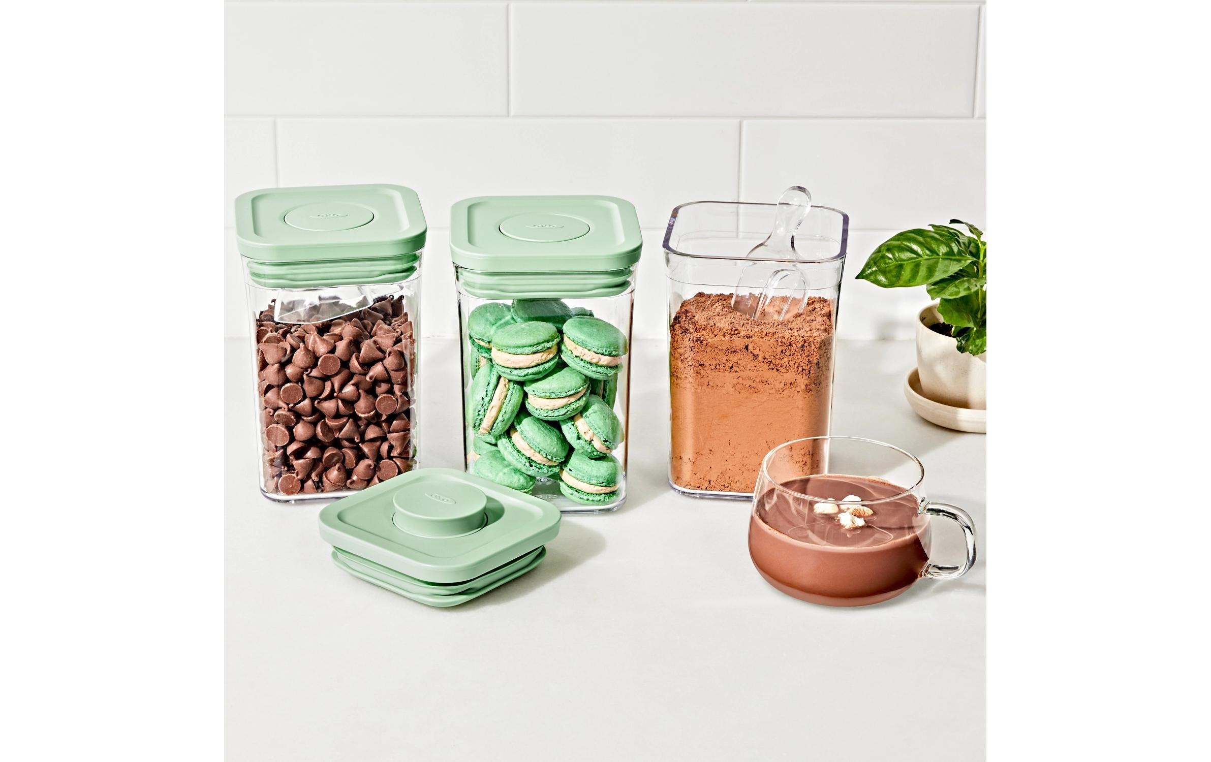OXO Good Grips Système de rangement »3-Piece POP Container Set with Mini Scoops - Limited Edition Pistachio« Ensemble, 5 tlg. Langlebig, spülmaschinenfest und vielseitig einsetzbar
