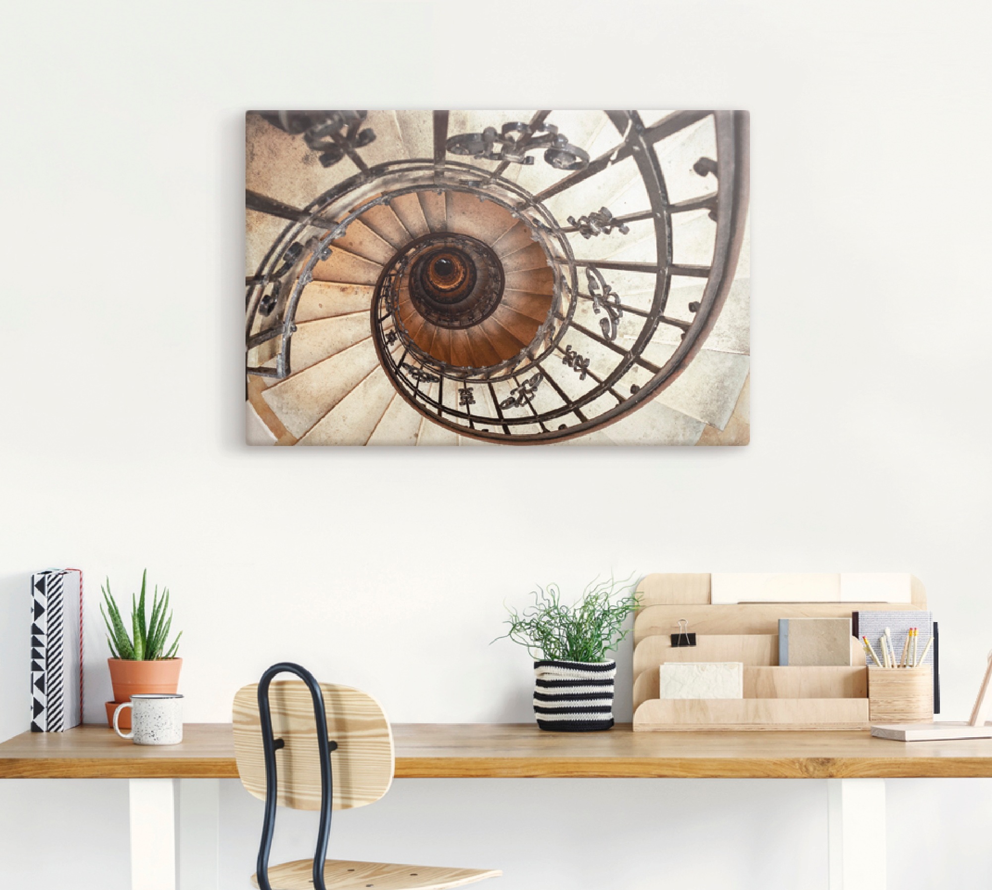 Artland Leinwandbild »Treppe« Architektonische Elemente 1 Stk. tlg. auf Holzrahmen gespannt