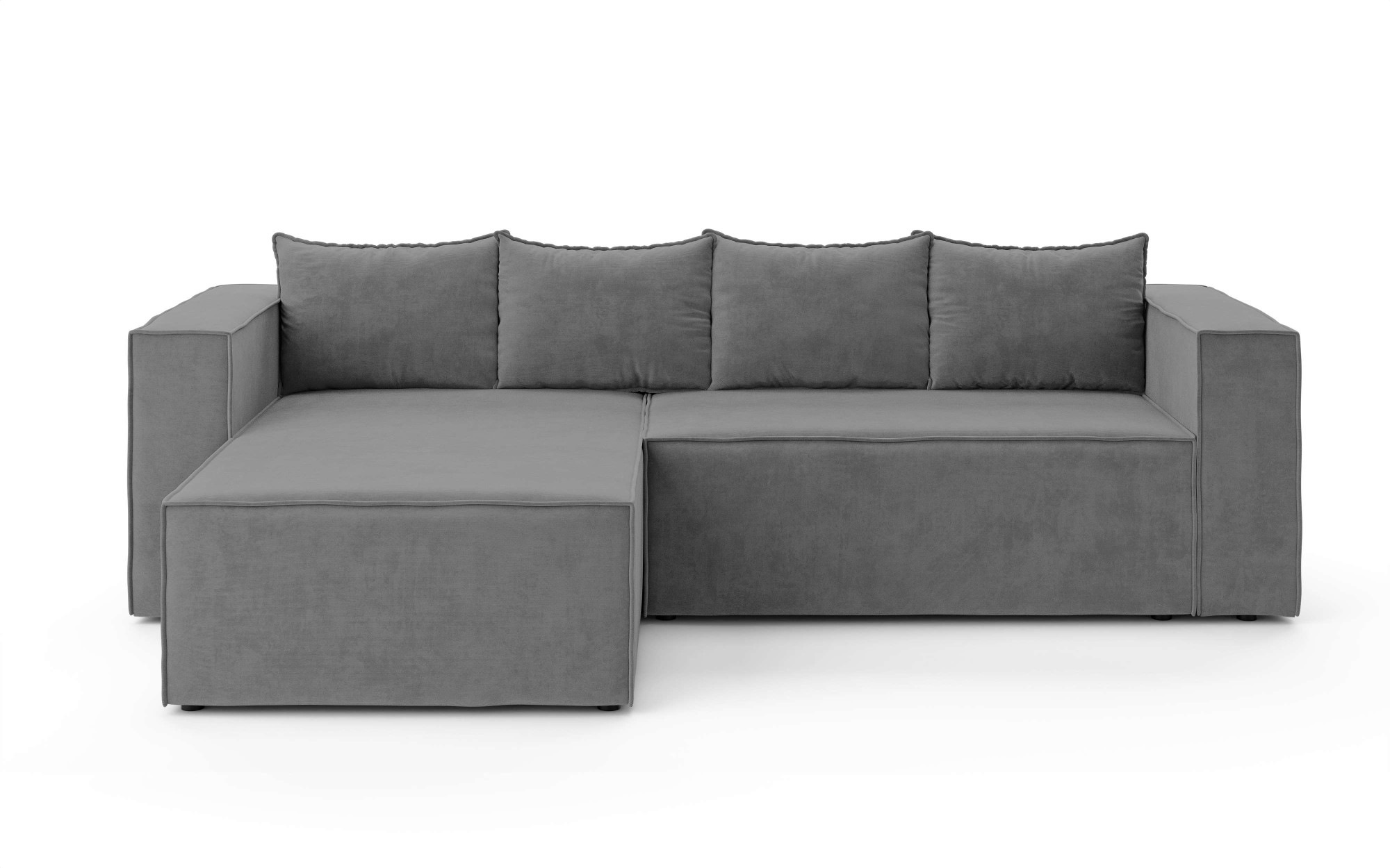 INOSIGN Ecksofa »LINCOLNVILLE mit Bettfunktion und Bettkasten, Masse B/H/T 244/76/150 cm«, L-Form mit Wellenunterfederung, Recamiere beidseitig montierbar