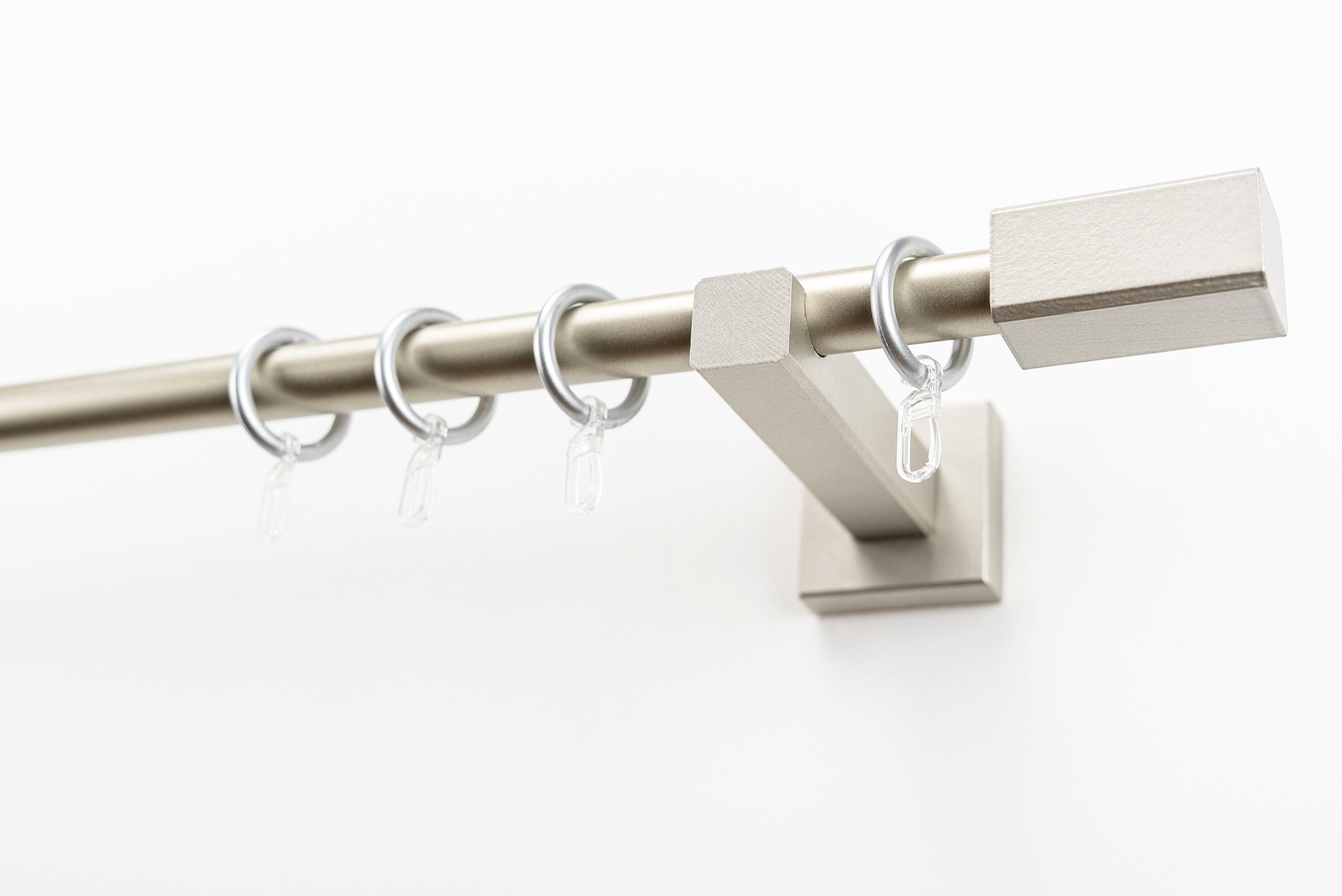 Image of GARESA Gardinenstange »CUBUS«, 1 läufig-läufig, Wunschmasslänge, Vorhanggarnitur, einfache Montage, m. Stangenverbinder verlängerbar, Wandmontage, mit Ringe bei Ackermann Versand Schweiz