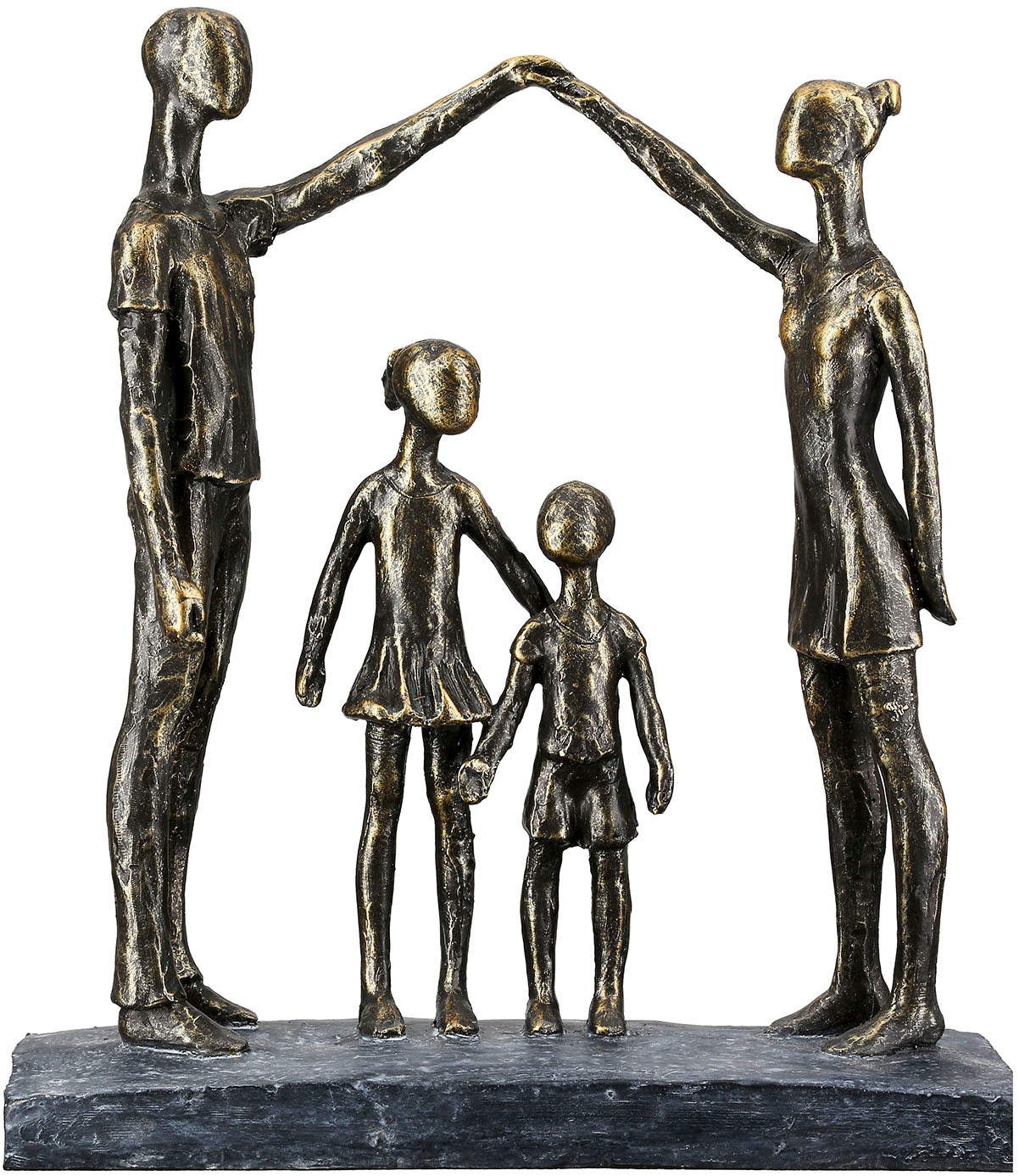 Image of Casablanca by Gilde Dekofigur "Skulptur Familie schützende Hände bronzefarben H. 30 cm"