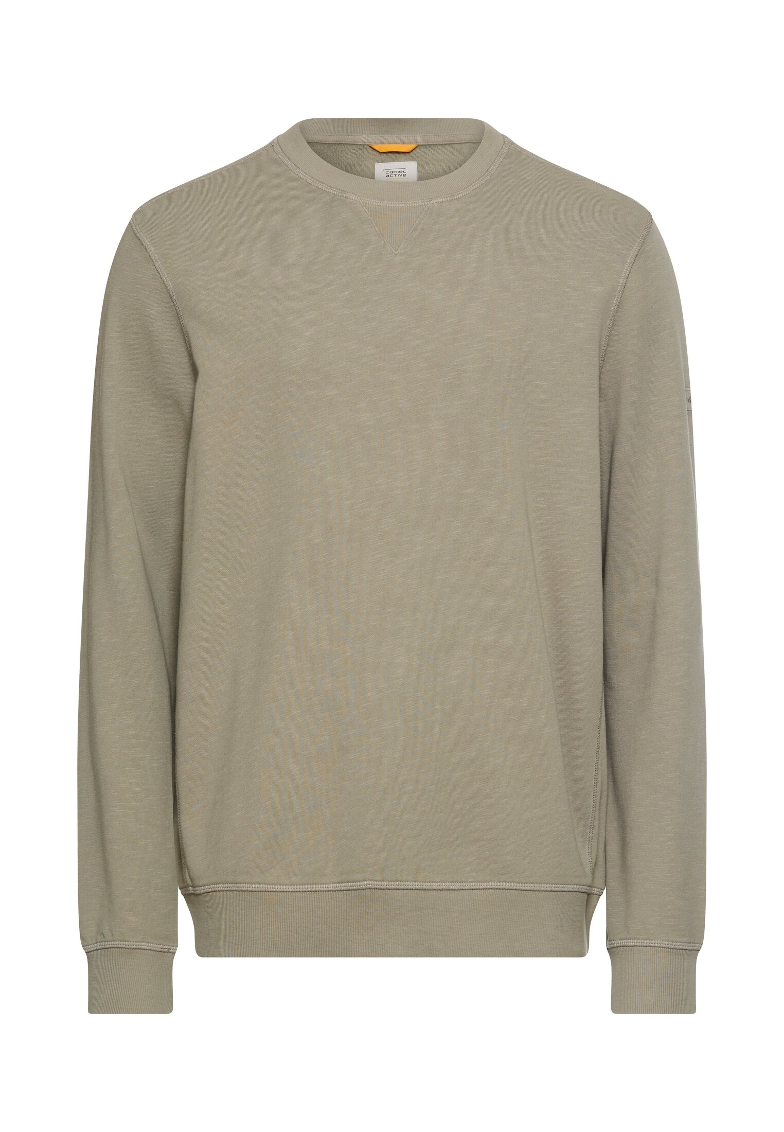 Image of camel active Sweatshirt, unifarben aus reiner Baumwoller