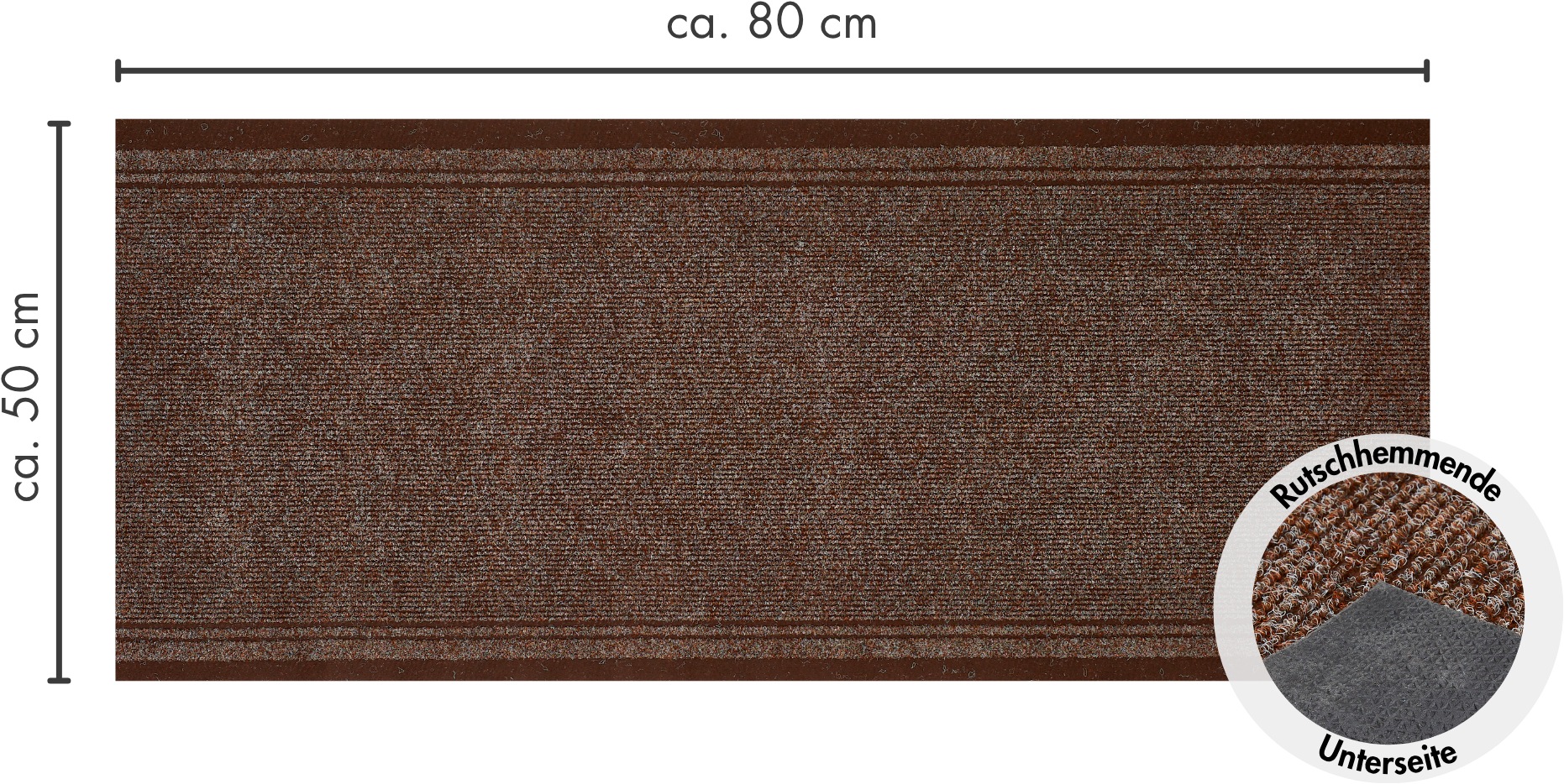 Andiamo Läufer »Mitch, Made in Belgium«, rechteckig, 6 mm Höhe, Schmutzfangläufer, meliert, mit Bordüre, In- und Outdoor geeignet