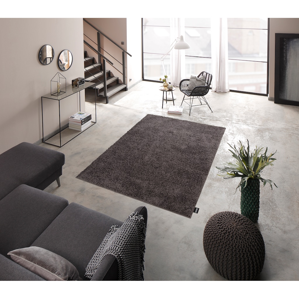 Bruno Banani Hochflor-Teppich »Shaggy Soft«, rechteckig, 30 mm Höhe, gewebt, Uni Farben, besonders weich und kuschelig, idealer Teppich für Wohnzimmer, Schlafzimmer & Kinderzimmer