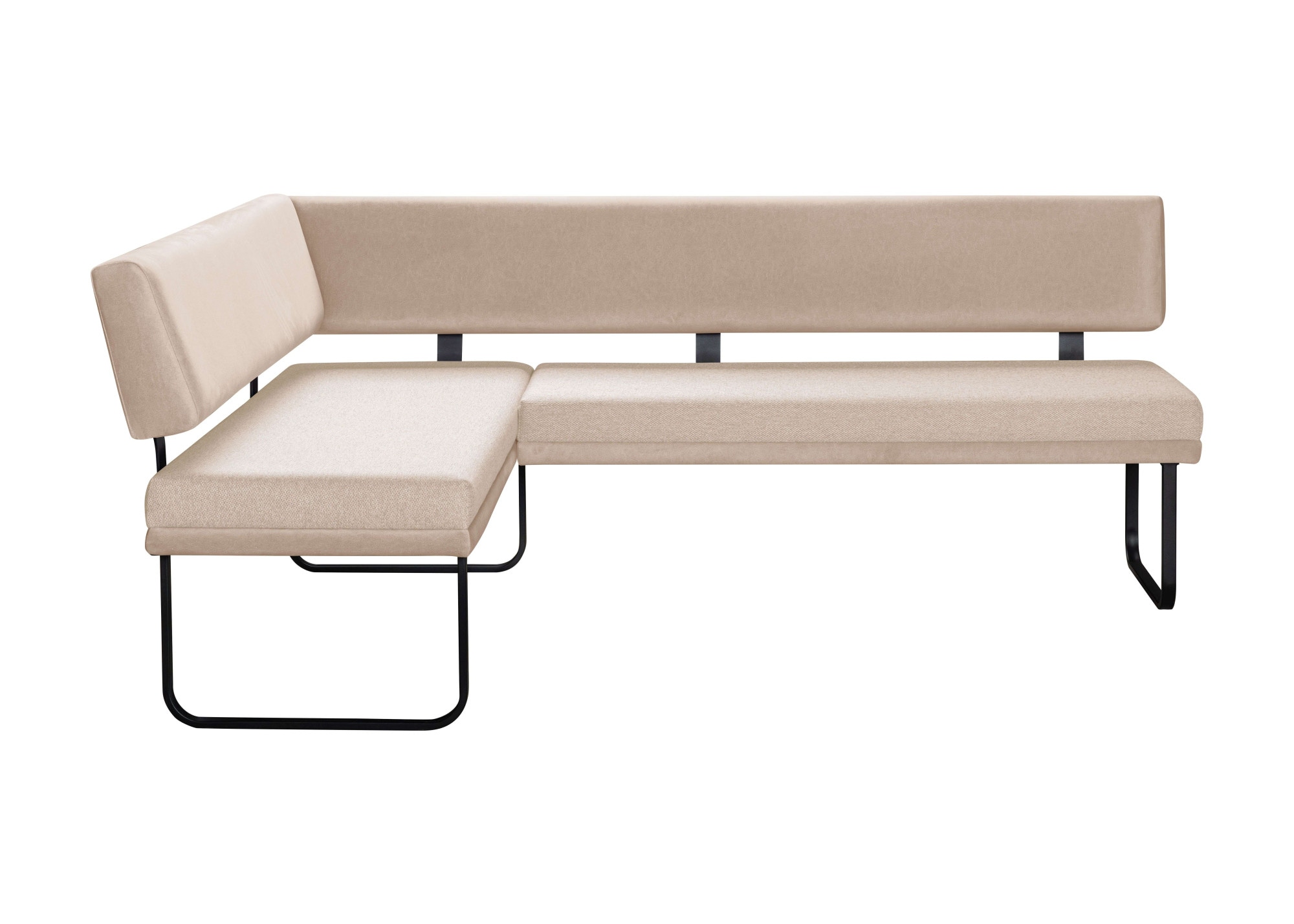 GOODproduct Banc d'angle »Gabi Esszimmerbank, Bank, Küchenbank, Polsterbank« structure en métal plat noir mat, stable, design bicolore