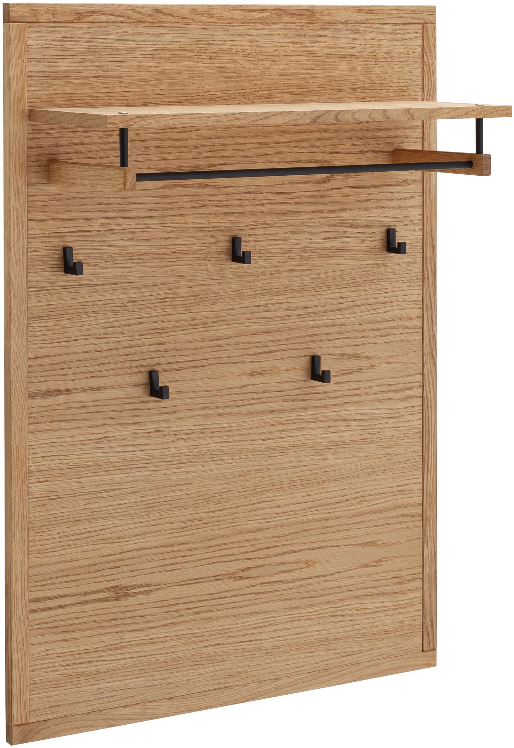 Image of MCA living Garderobenpaneel "Araya Garderobenpaneel, Wandpaneel, Flurgarderobe, Breite 79 cm" Set, 1 Stück, 1 Stk. tlg. Aufhänger,Paneel,Kleiderstange,Wandregal,5x Kleiderhaken,FSC-mi