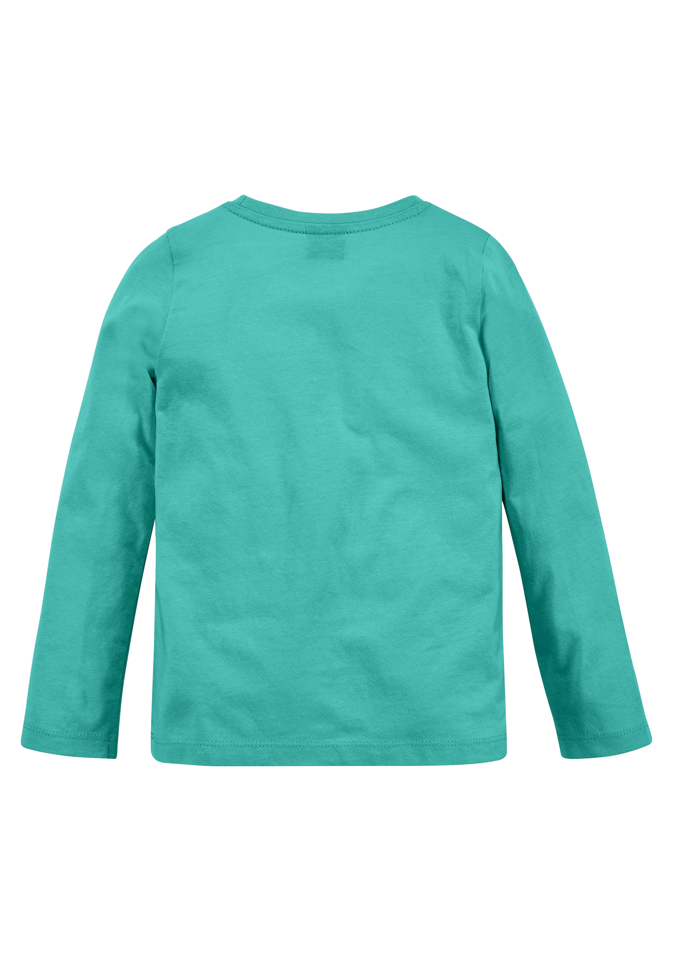 KIDSWORLD Langarmshirt »Regenbogen Pailletten-Applikation«, Langarm, Basic-Passform, mit schimmernden Pailletten-Applikationen