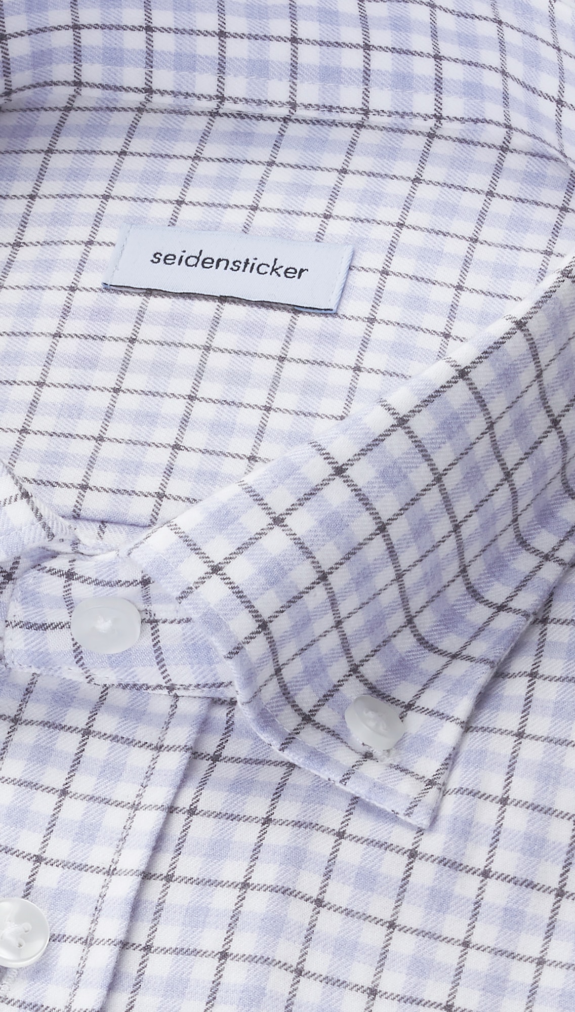seidensticker Chemise en flanelle »Schwarze Rose« Regular 1/1 Button-Down-Kragen Karo