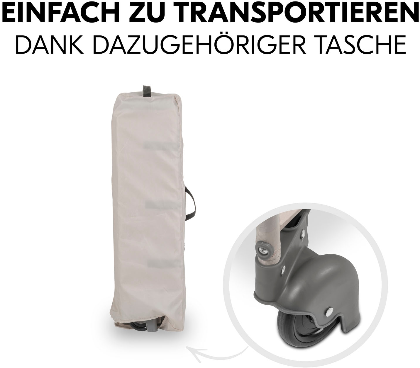 Hauck Lit de voyage pour bébé »Dream N Play Go, Pooh Rainbow, beige« inkl. Transporttasche