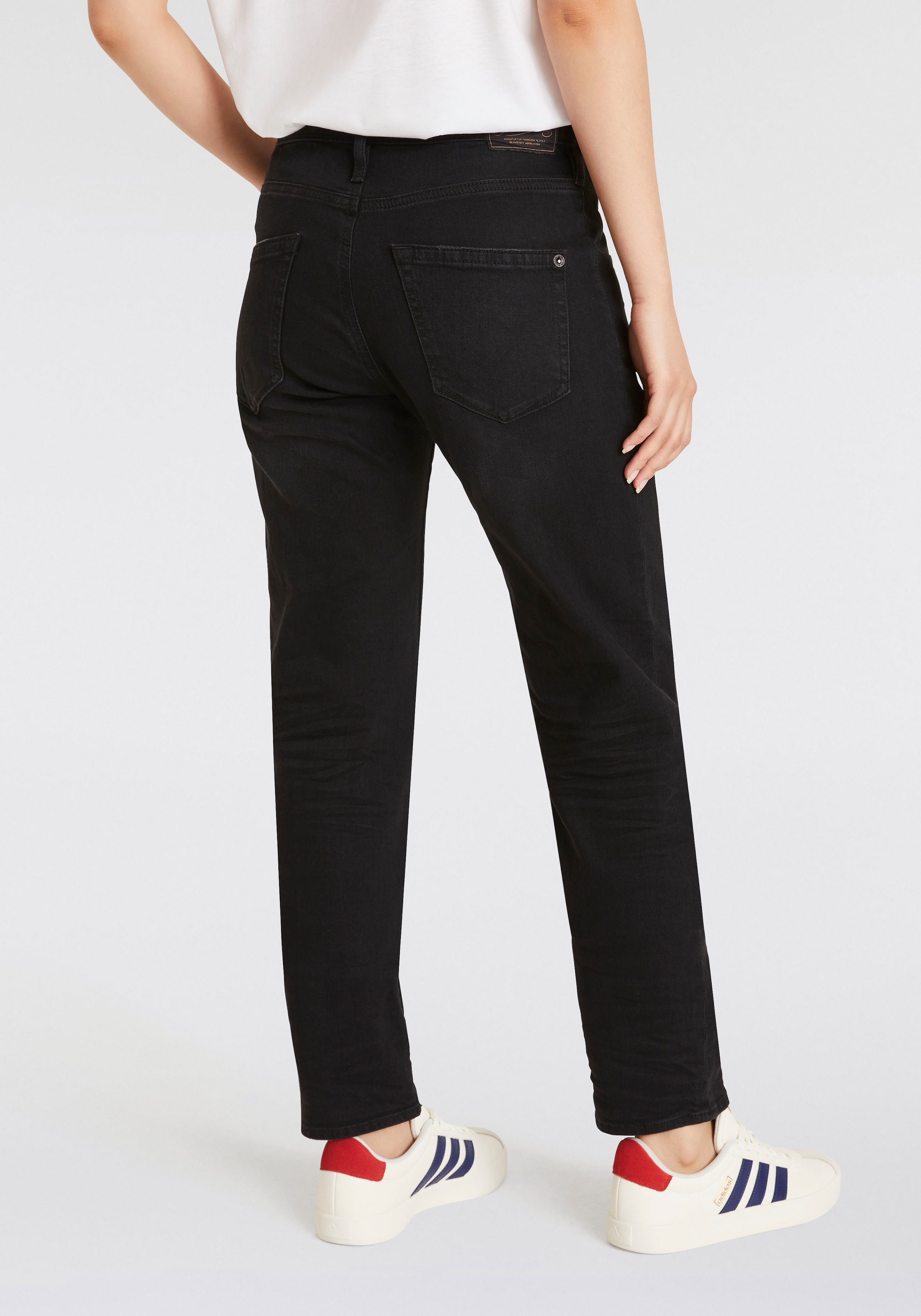 Herrlicher Boyfriend-Jeans »Shyra Tap Long Recycled Denim Black Stretch«