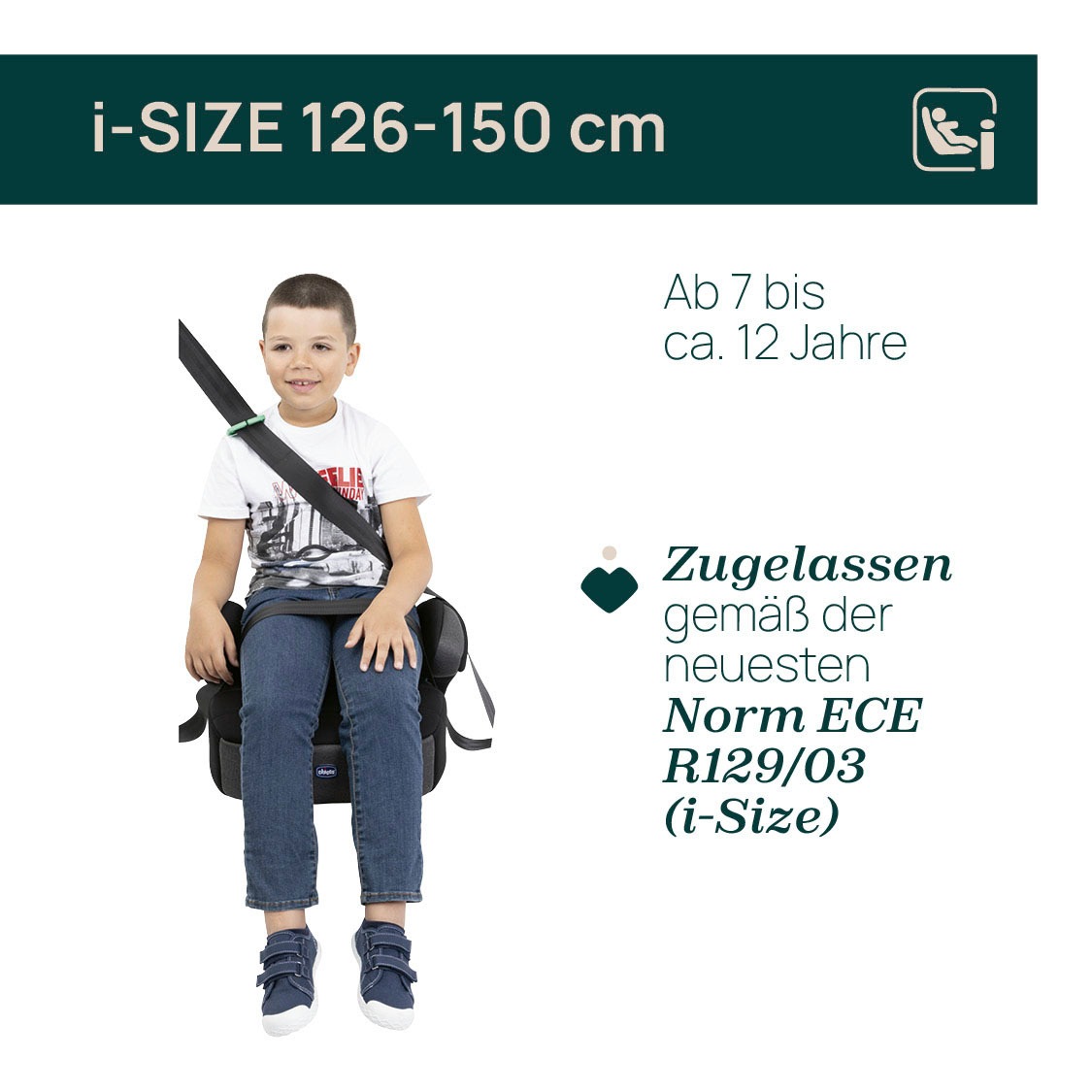 Chicco Rehausseur de siège pour enfant »QUASAR FIX I-SIZE« 126-150 cm