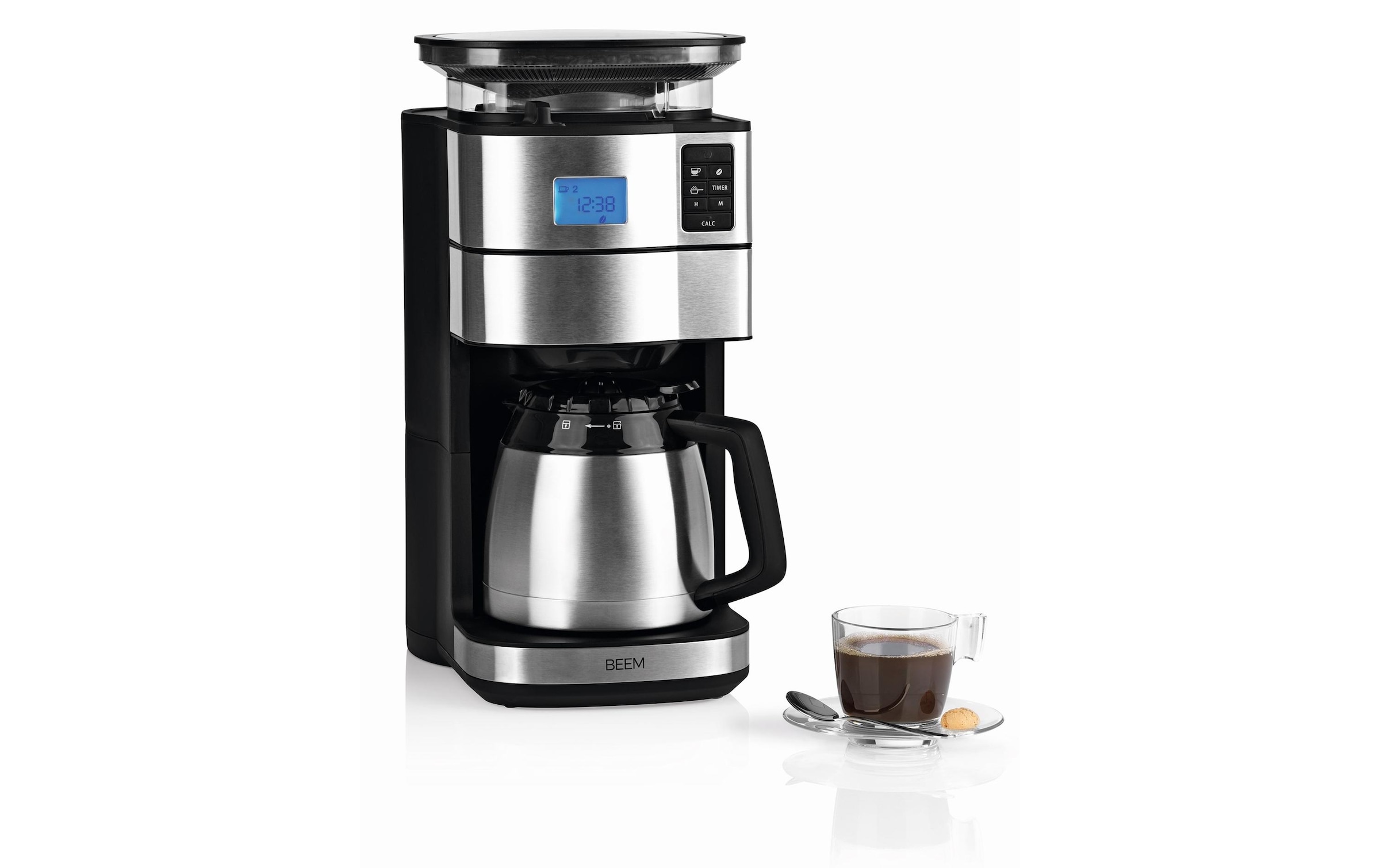BEEM Filterkaffeemaschine »BEEM Filterkaffeemaschine Fresh-Aro«, Permanentfilter, Digital-Display, Timer, Verstellbarer Mahlgrad, Warmhaltefunktion