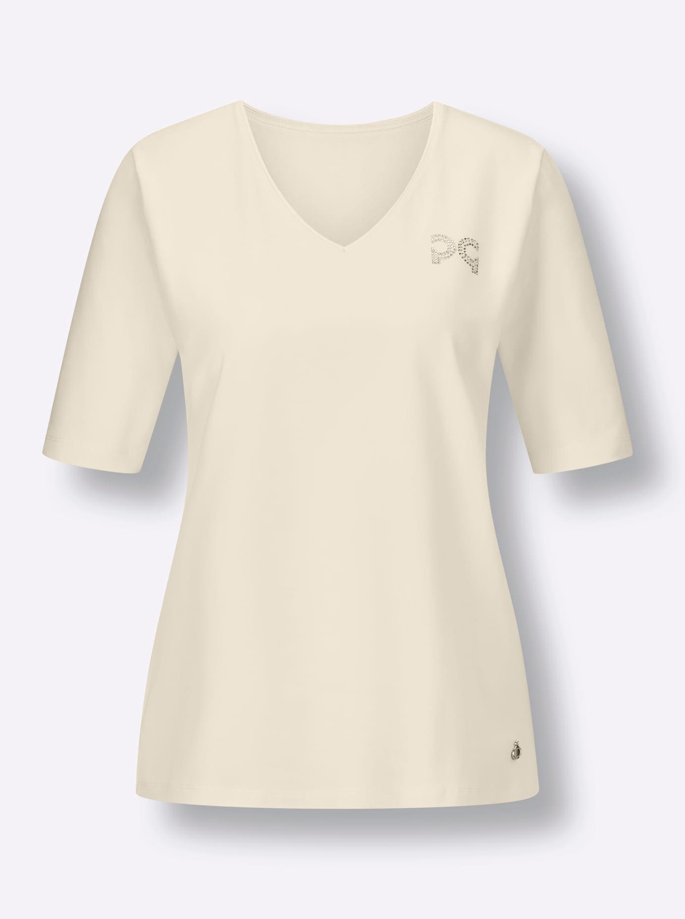 CREATION L PREMIUM V-Shirt »Pima-Baumwoll-Shirt«, (1 tlg.)