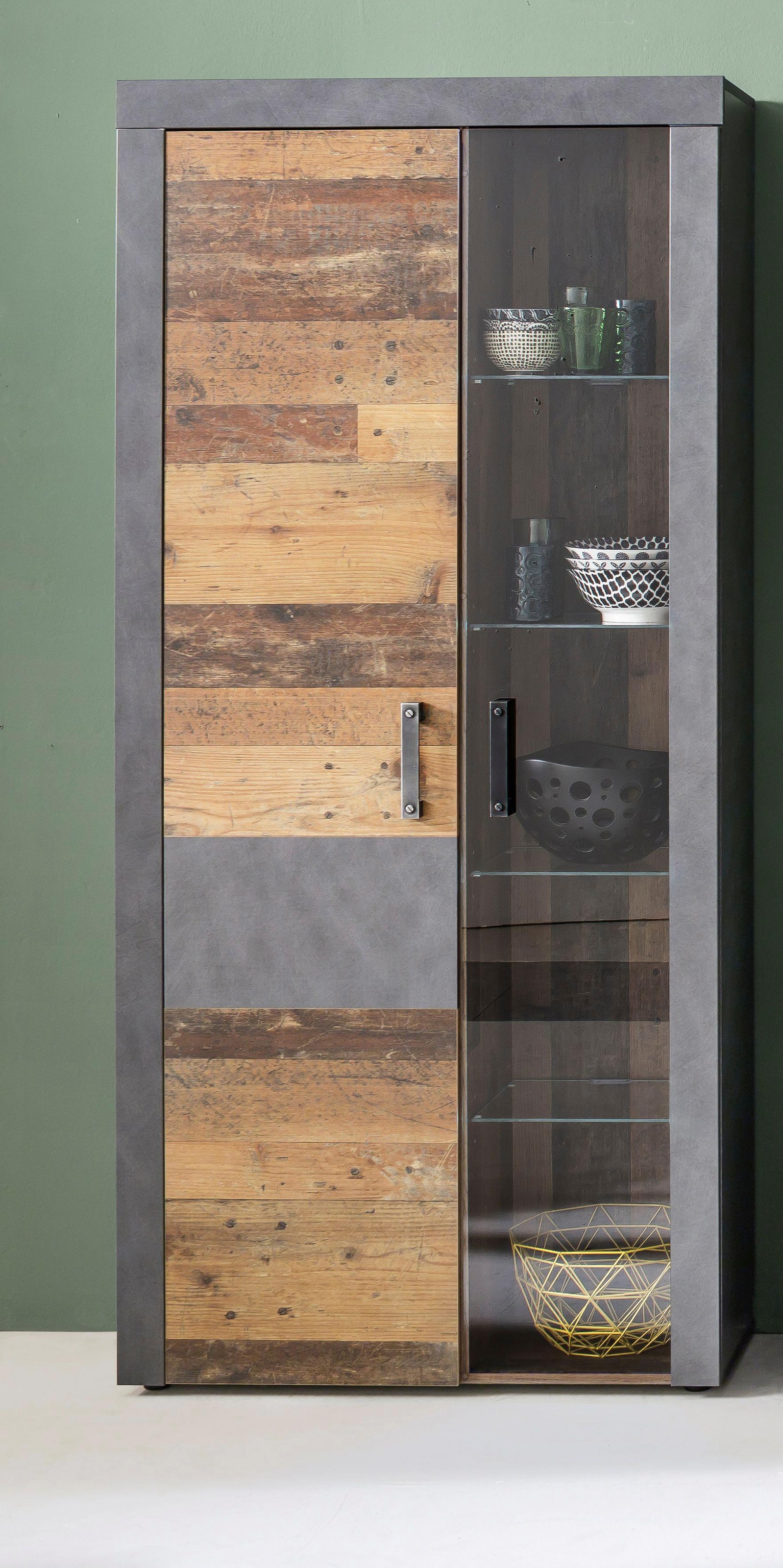 Image of trendteam Vitrine »Indy«, moderner Industrial Style, Beleuchtung optional bei Ackermann Versand Schweiz