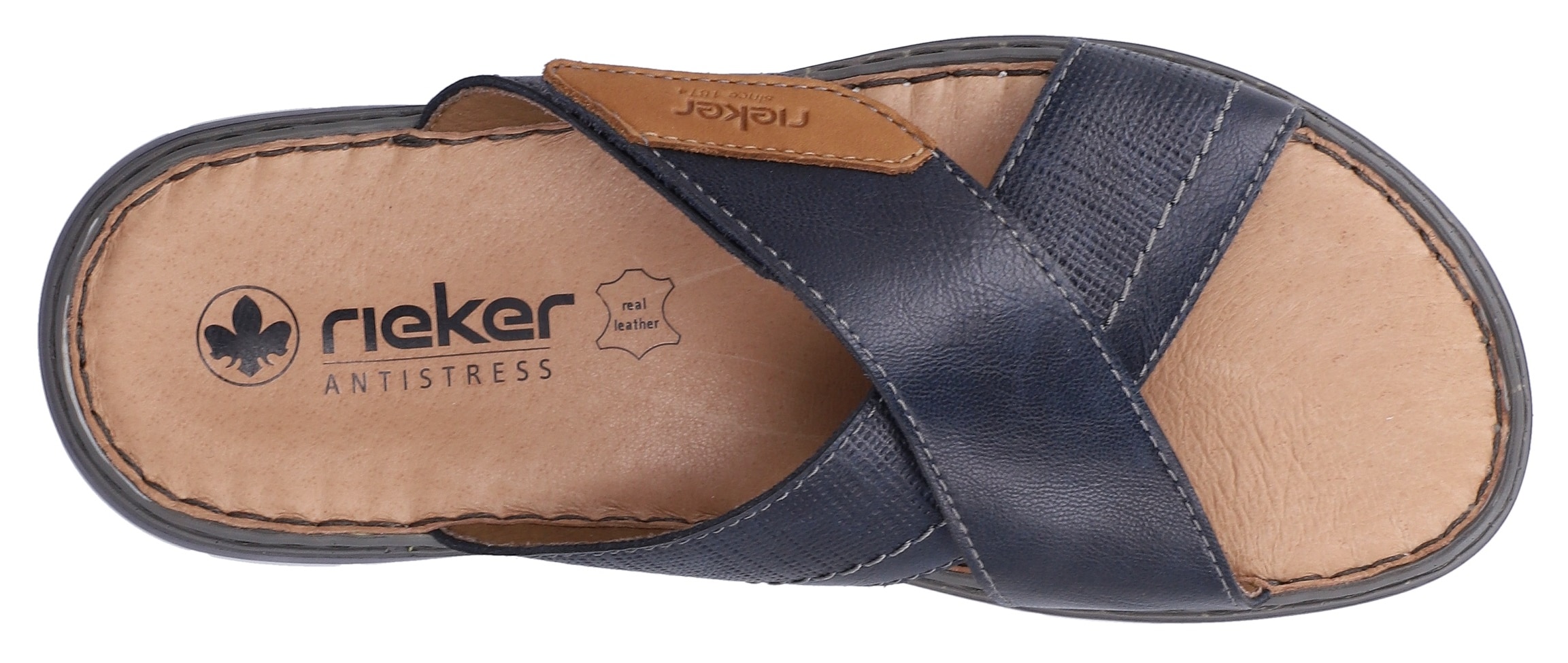 Rieker Pantolette  Sommerschuh, Strandschuh, Urlaubsschuh mit weicher Innensohle