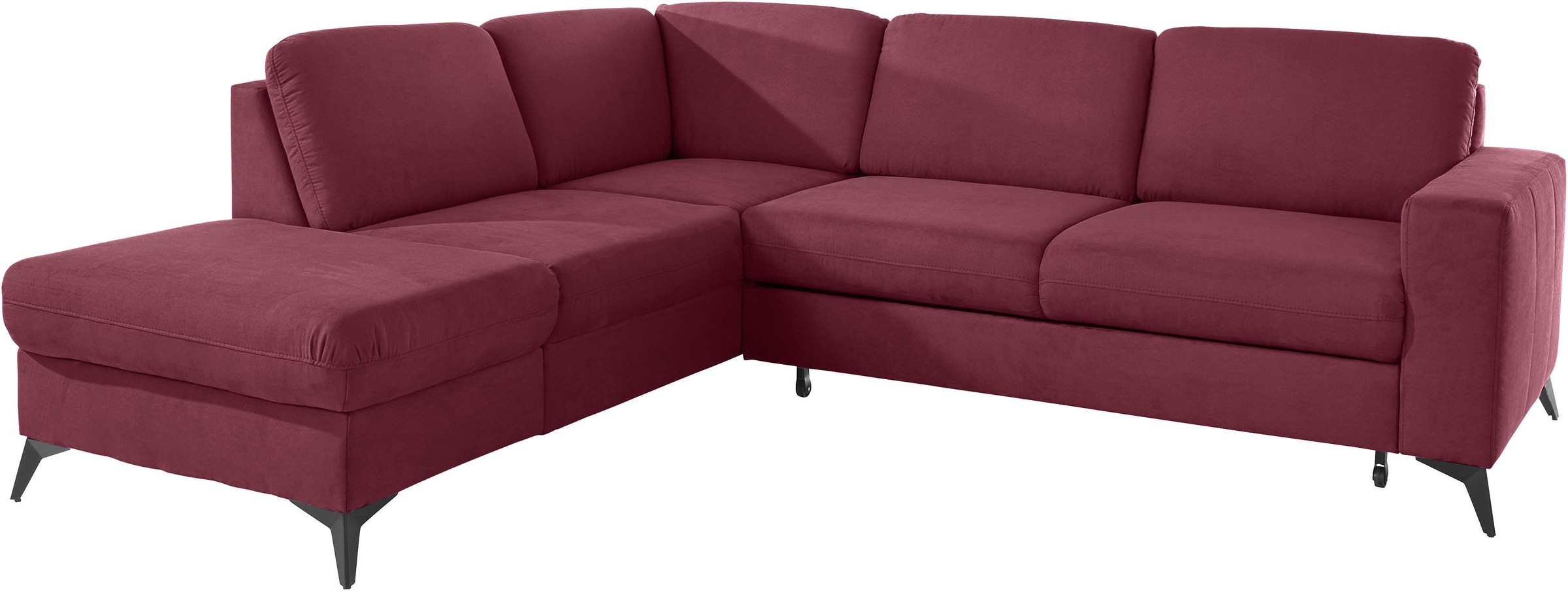 PLACES OF STYLE Ecksofa »Lolland L-Form« Wahlweise mit Bettfunktion und Stauraum, auch mit abwischbarem Bezug