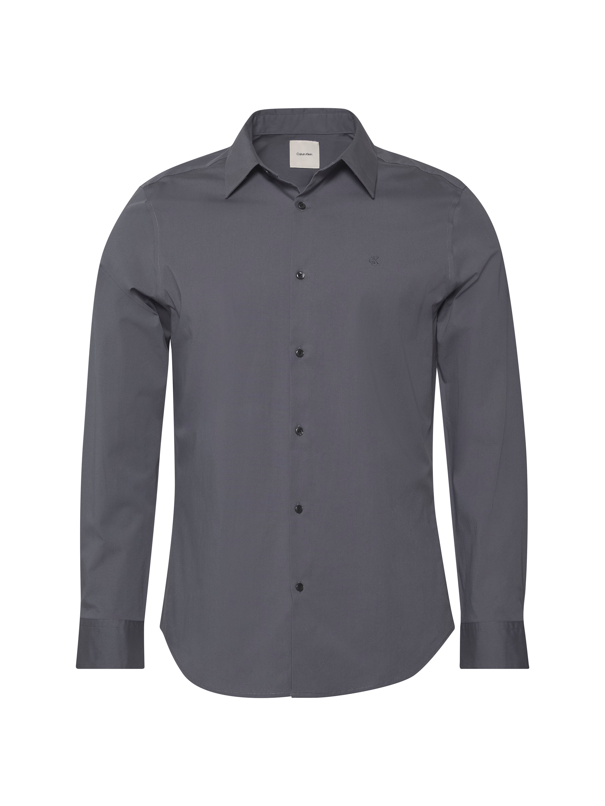 Calvin Klein Langarmhemd »LONG SLEEVE SOLID STRETCH SLIM SHIRT« slim fit, in Unifarbe