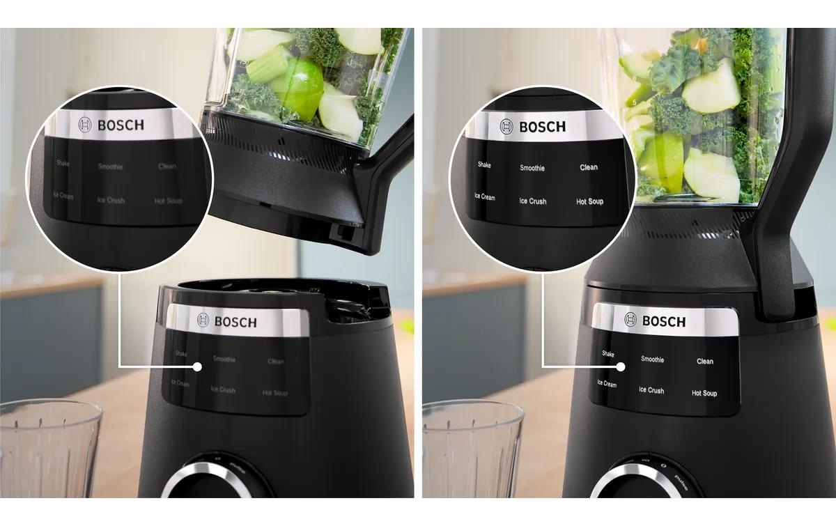 BOSCH Standmixer »VitaPower Serie 6  MMBD665B1, Hochleistungsmixer, 45.000 rpm, schwarz« 1800 W 2l, 6 Automatikprogramme inkl heisse Suppe, Stopfer, Sicherheitsdeckel