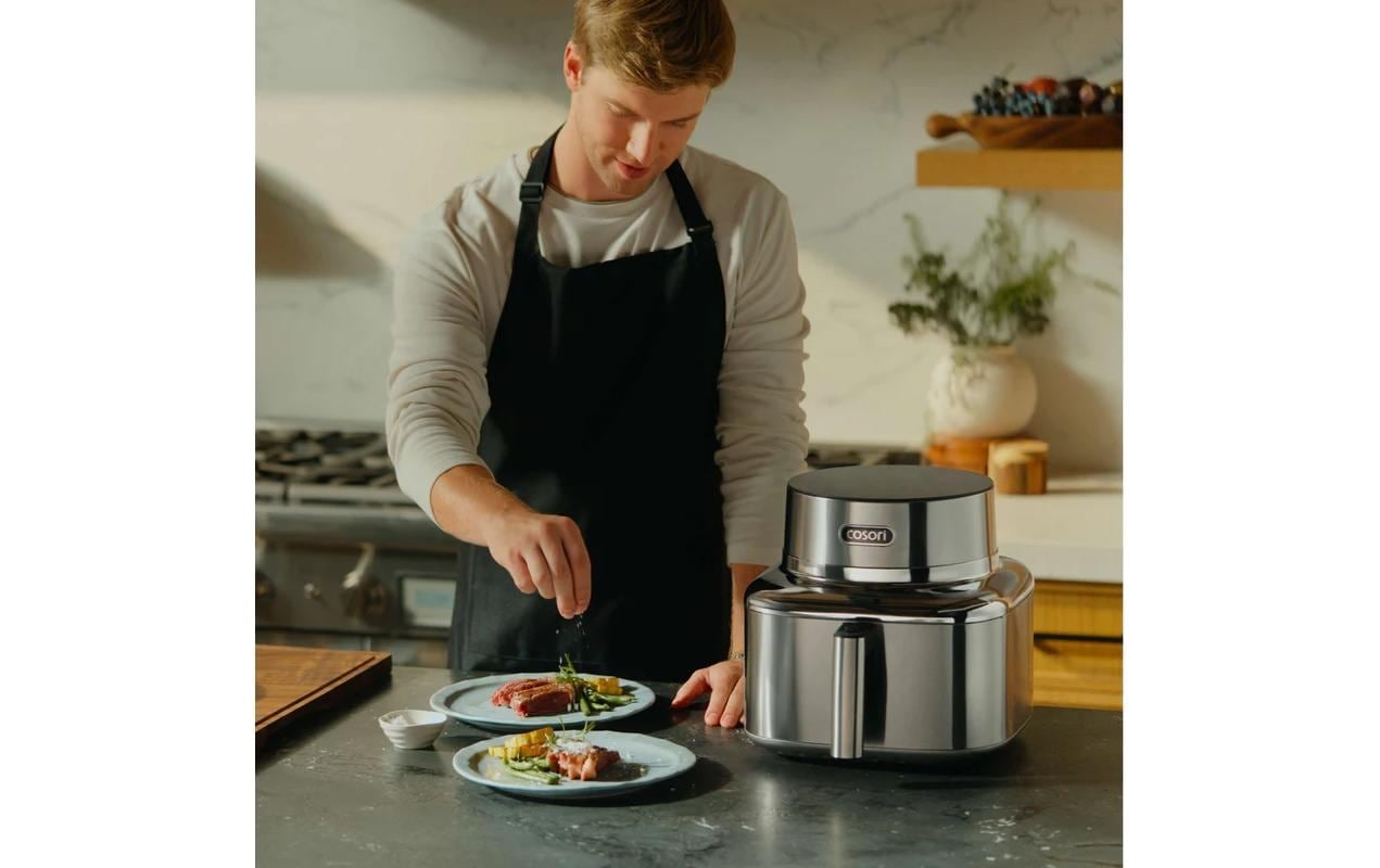   Heissluftfritteuse »Cosori Iconic Single 6,2 l« 1725 W Edelstahl-Heissluftfritteuse