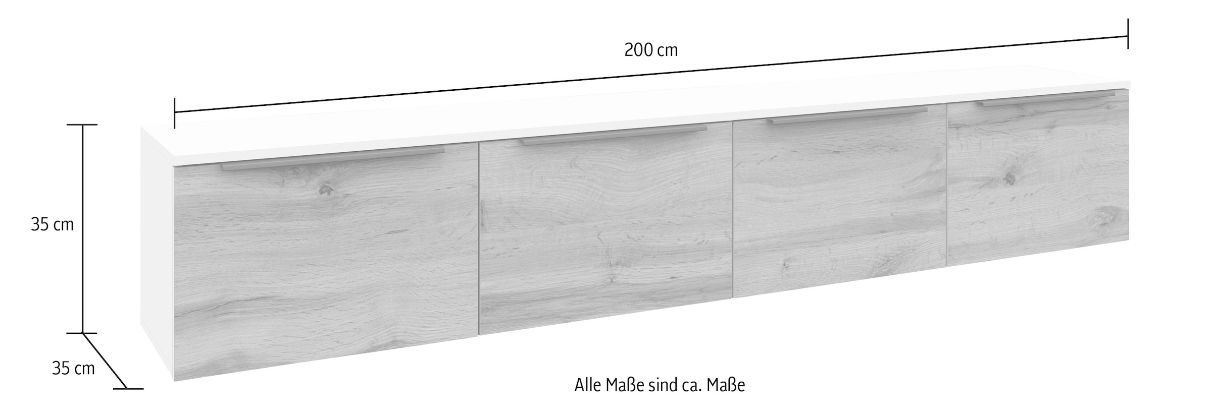 borchardt Möbel Lowboard »Tom«, Breite 200 cm