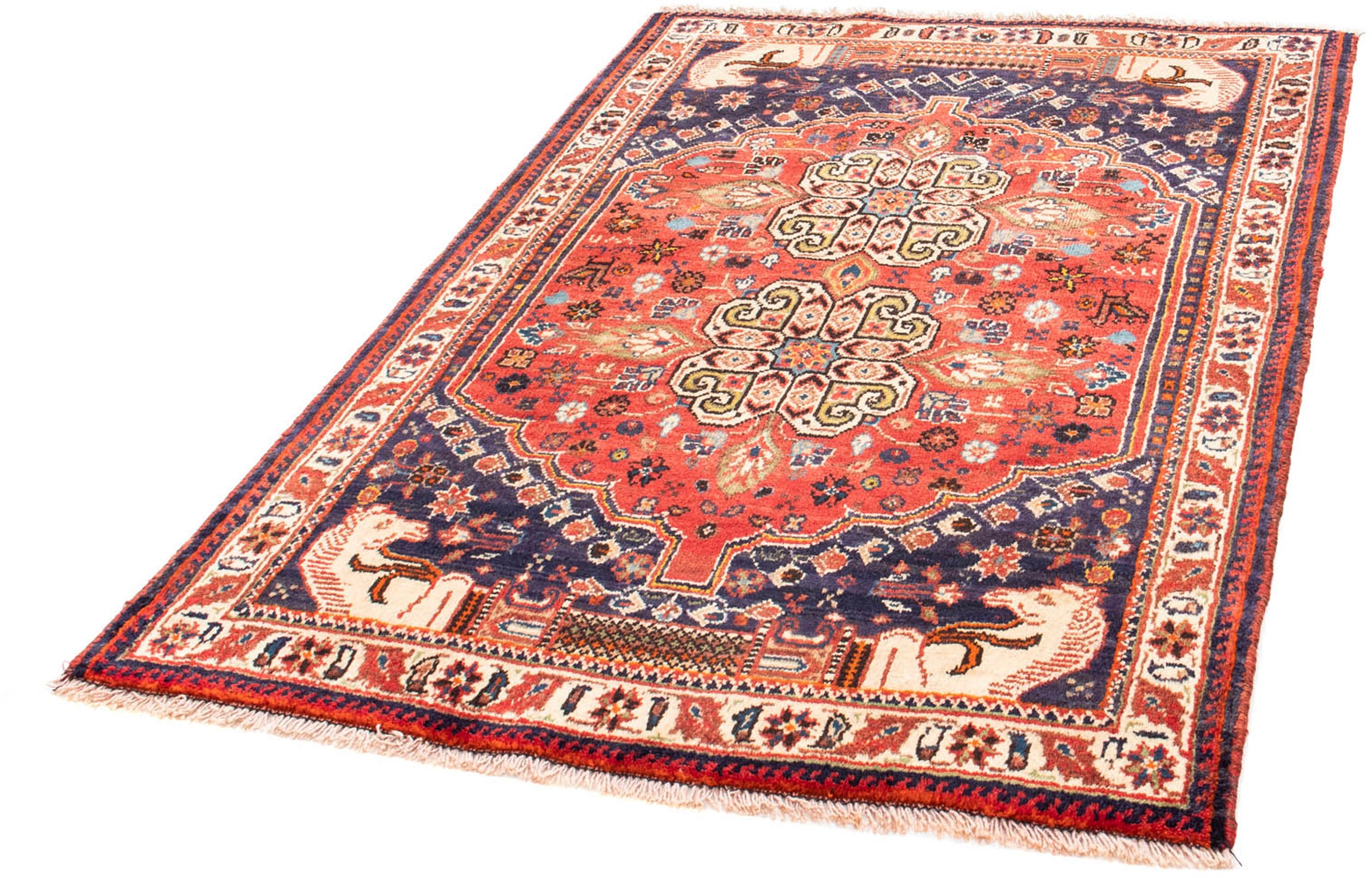 Image of morgenland Orientteppich »Perser - Nomadic - 155 x 112 cm - hellrot«, rechteckig, 10 mm Höhe, Wohnzimmer, Handgeknüpft, Einzelstück mit Zertifikat bei Ackermann Versand Schweiz