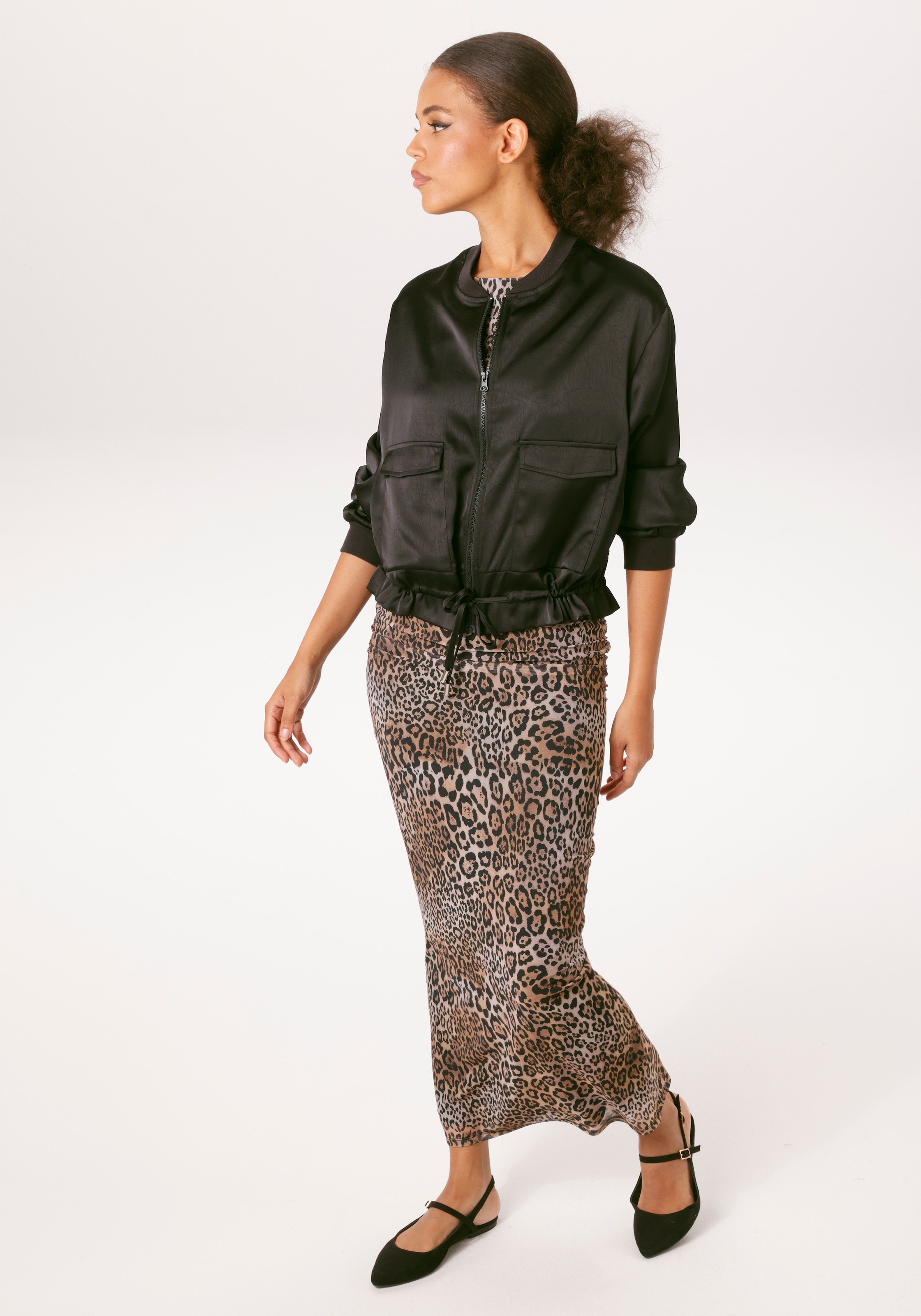 Aniston CASUAL Blouson mit Tunnelzug im Saum - NEUE KOLLEKTION