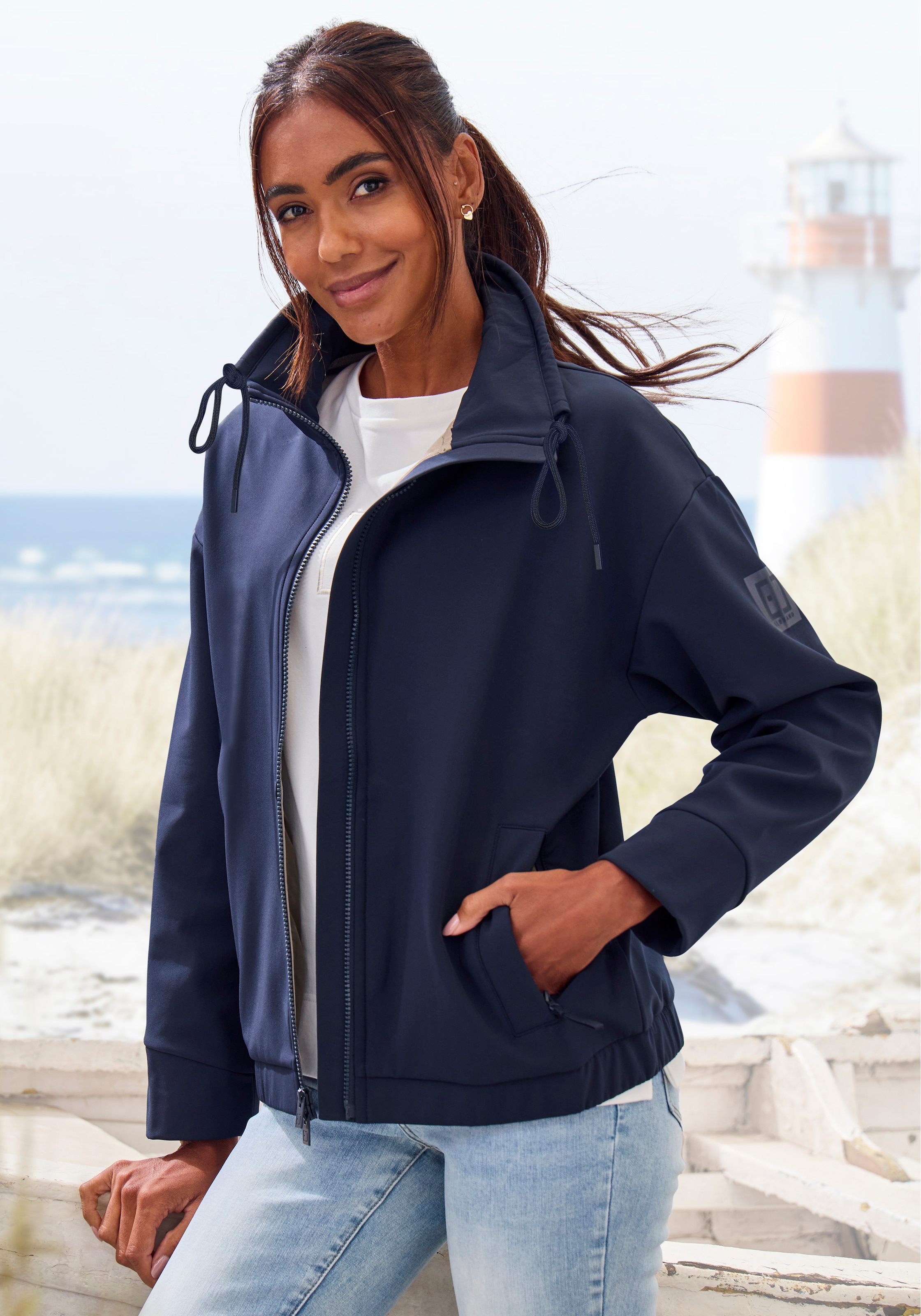 Elbsand Veste softshell avec col haut réglable