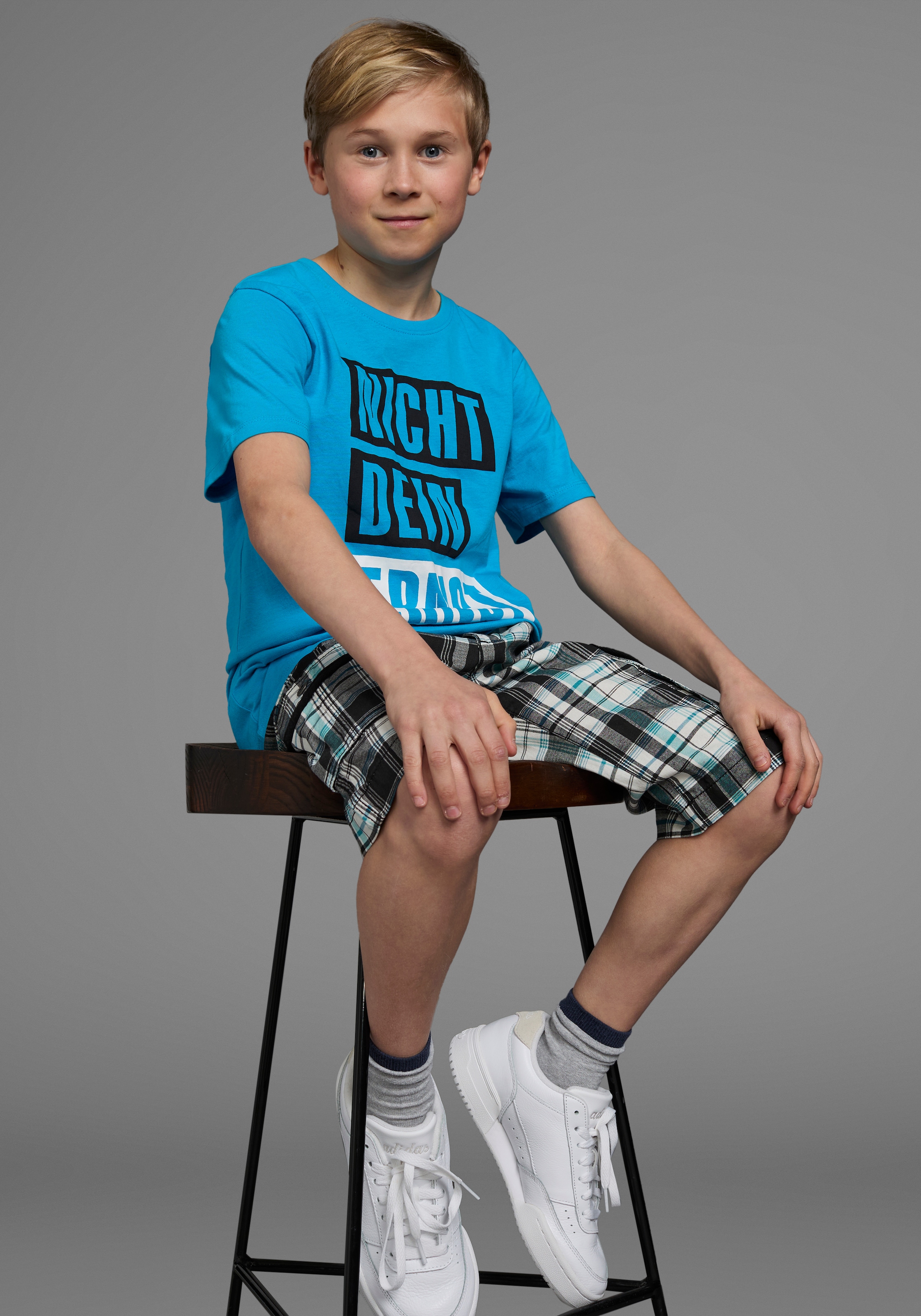 KIDSWORLD T-Shirt »mit Spruch: NICHT DEIN ERNST«, Kurzarm, Basic-Passform, mit trendigem Aufdruck