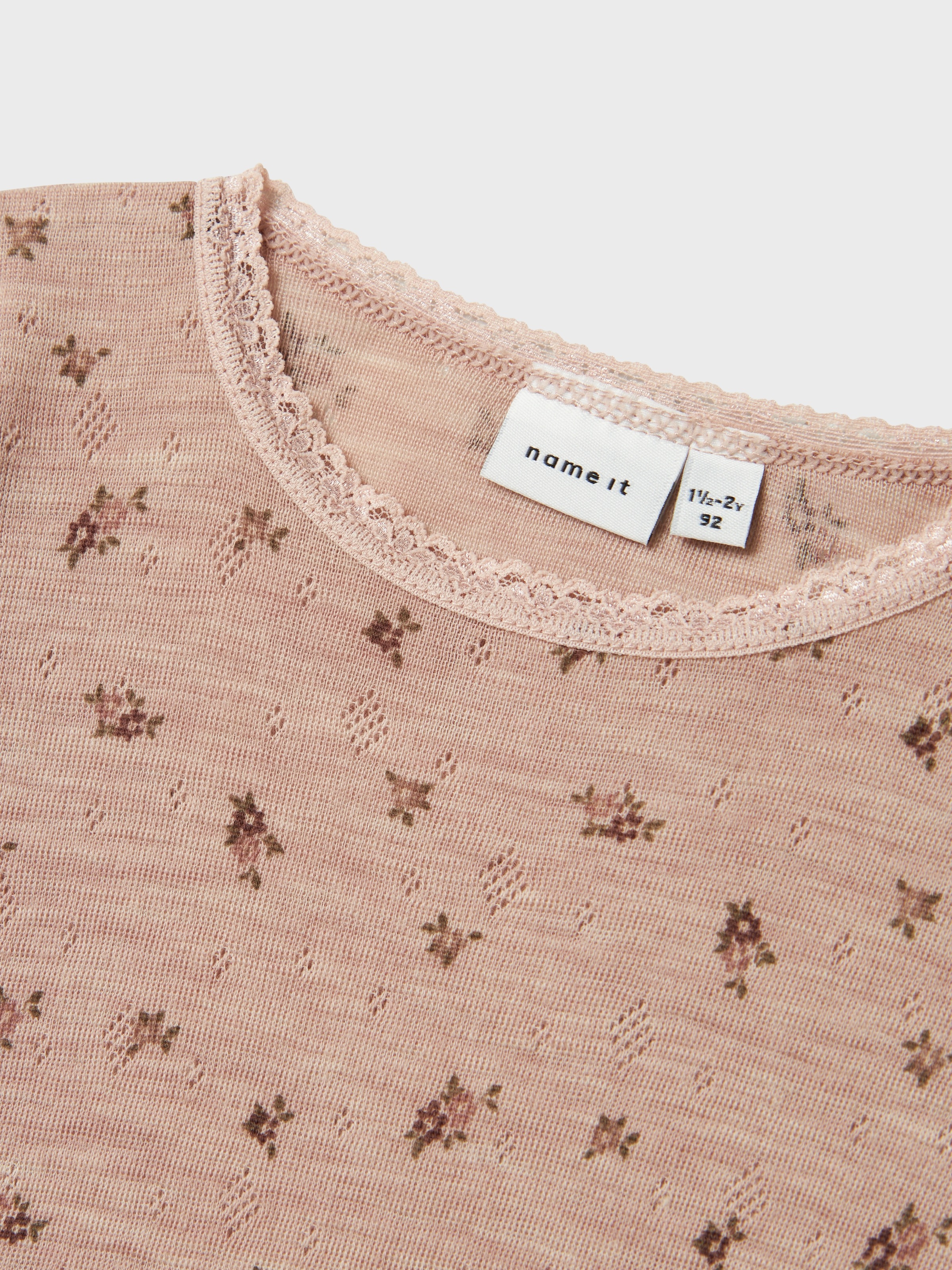 Name It Langarmshirt »NMFWANG WOOL NEEDLE LS TOP NOOS«, aus reiner Merinowolle