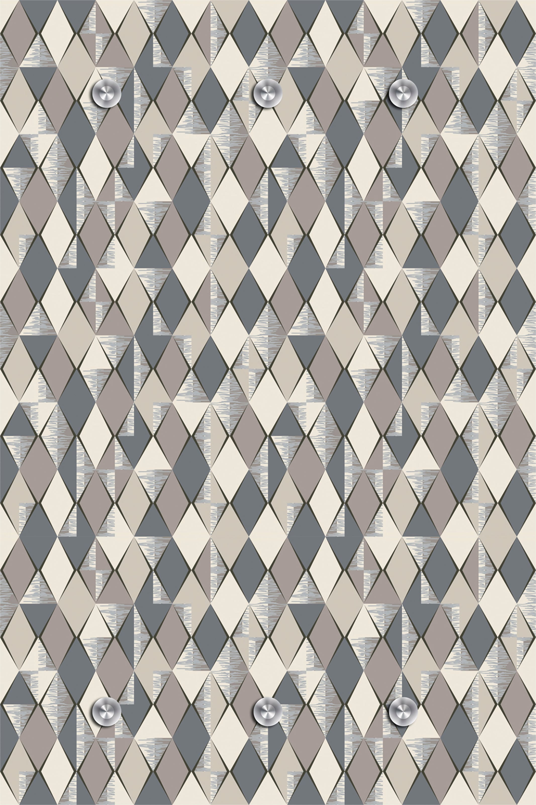 Image of queence Garderobenleiste "Rauten" mit 6 Haken, 80 x 120 cm