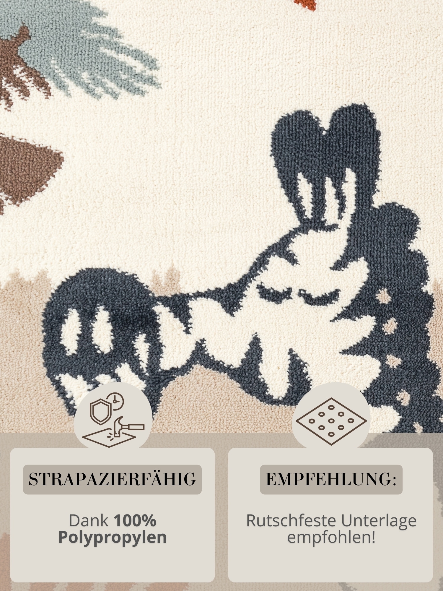 HANSE Home Tapis pour enfants »Savanna« Rectangulaire 10 mm Höhe Pflegeleicht, Weich, Kinderzimmer, Spielteppich, Spielunterlage