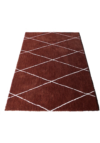 COUCH♥ Teppich »Rautie«, rechteckig, 20 mm Höhe, Berber-Optik, mit Fransen kaufen