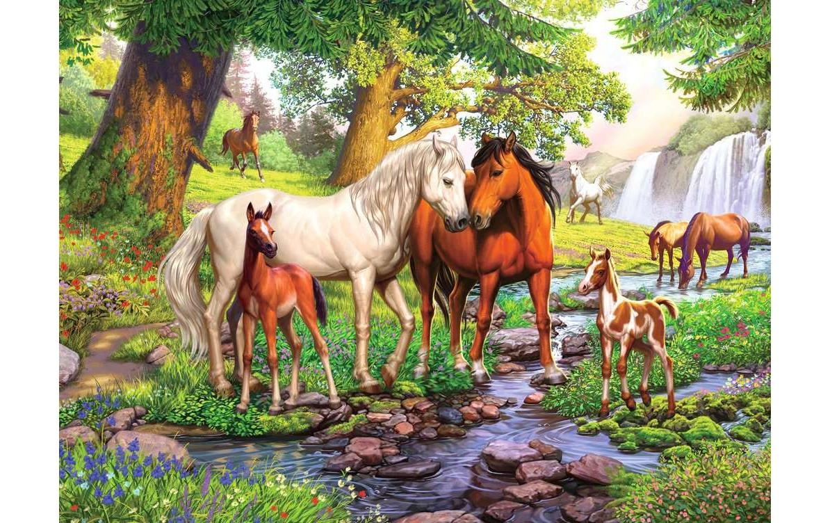 Ravensburger Puzzle »Wildpferde am Fluss«