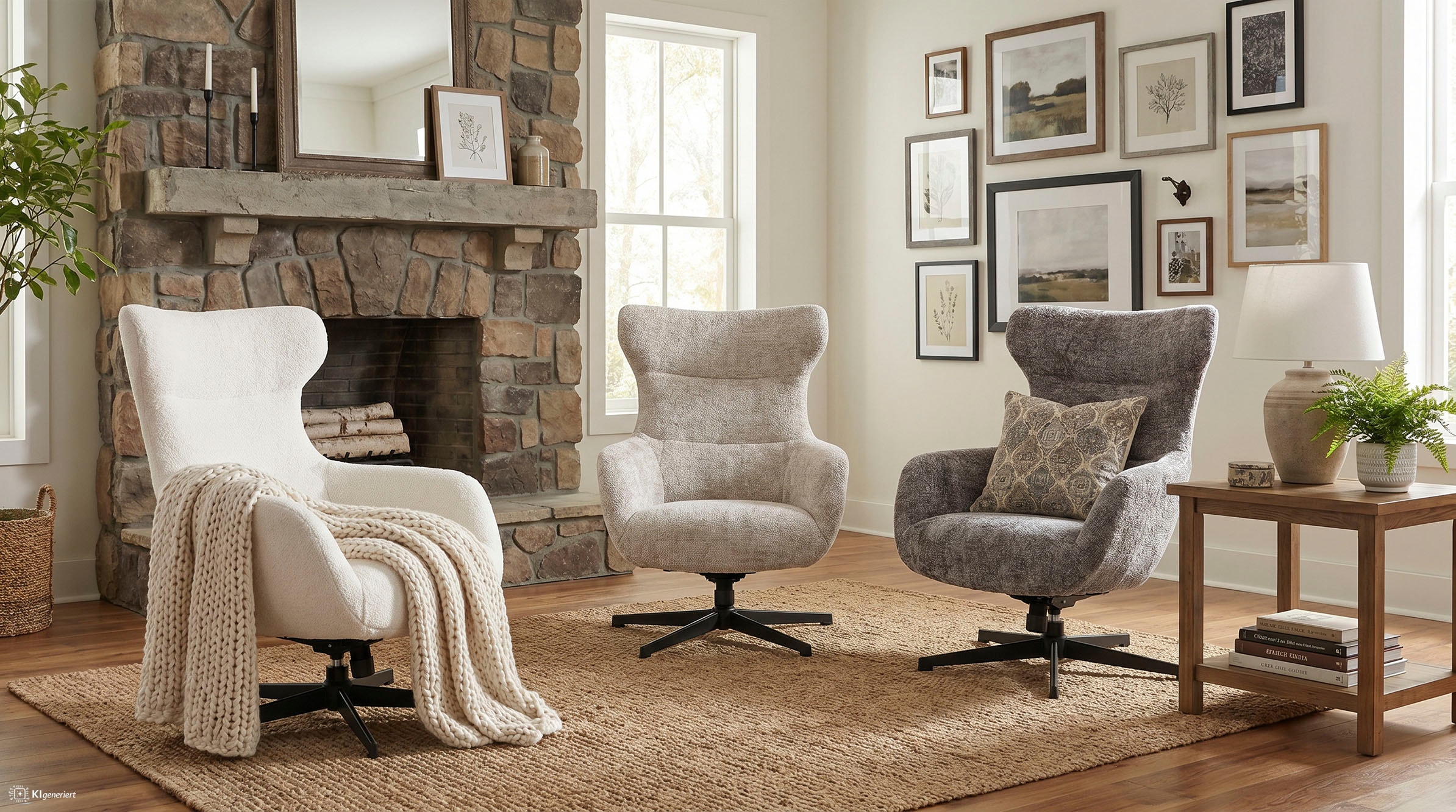 SalesFever Sessel »Sessel Chenillestoff« 1 Stk. tlg. Komfortsessel mit ergonomischem Sitzkomfort und weichem Stoff
