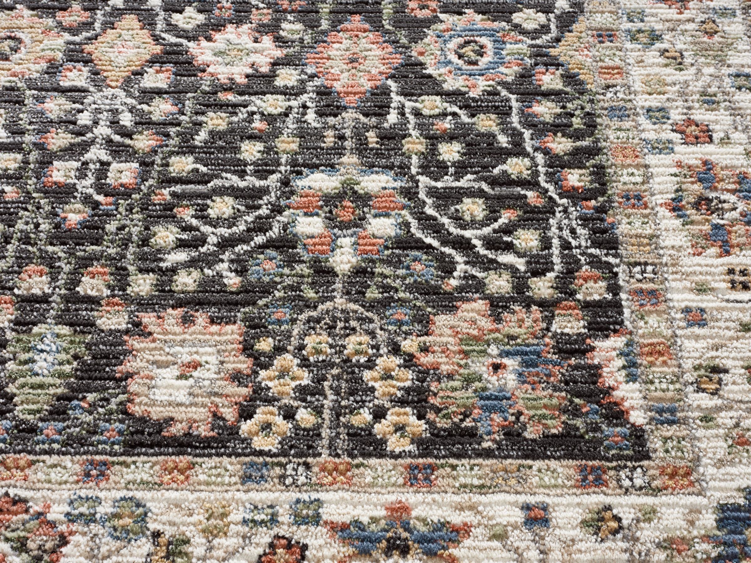 GOODproduct 1100000002199 »Aylaa, Blumen-Motiv« rechteckig 9 mm Höhe orientalisch, Blumen, Rahmen, Wohnzimmer, Schlafzimmer, Esszimmer