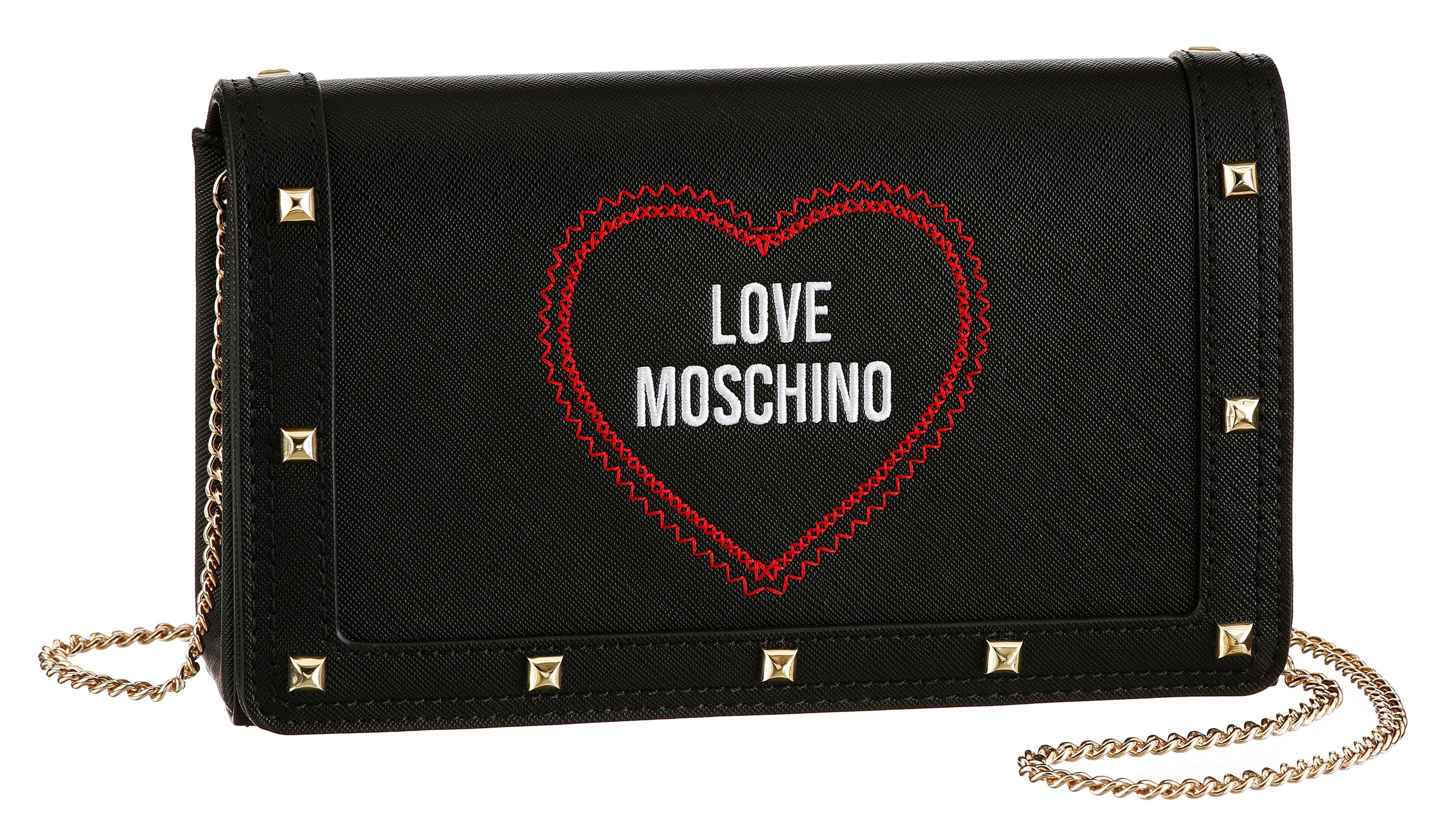 Image of LOVE MOSCHINO Clutch »LOVE HEART«, mit goldfarbener Umhängekette bei Ackermann Versand Schweiz