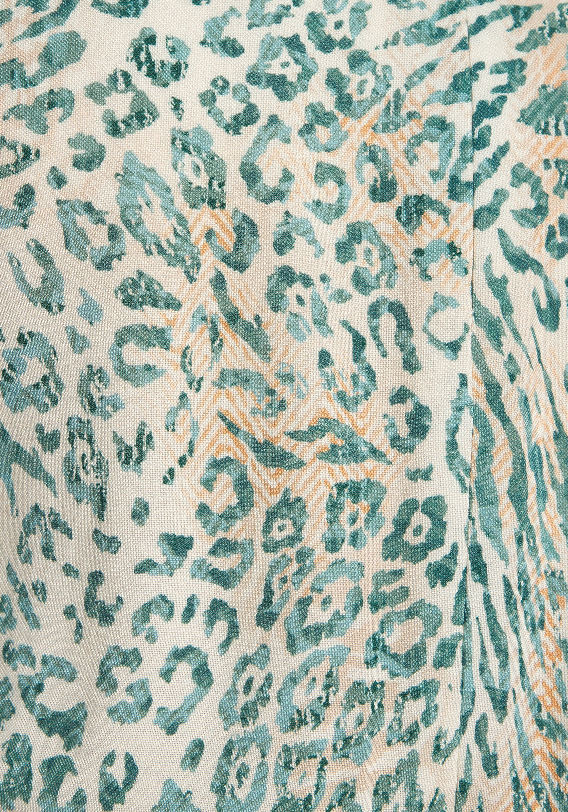 LASCANA Robe midi avec fermeture éclair à l’encolure, imprimé animalier
